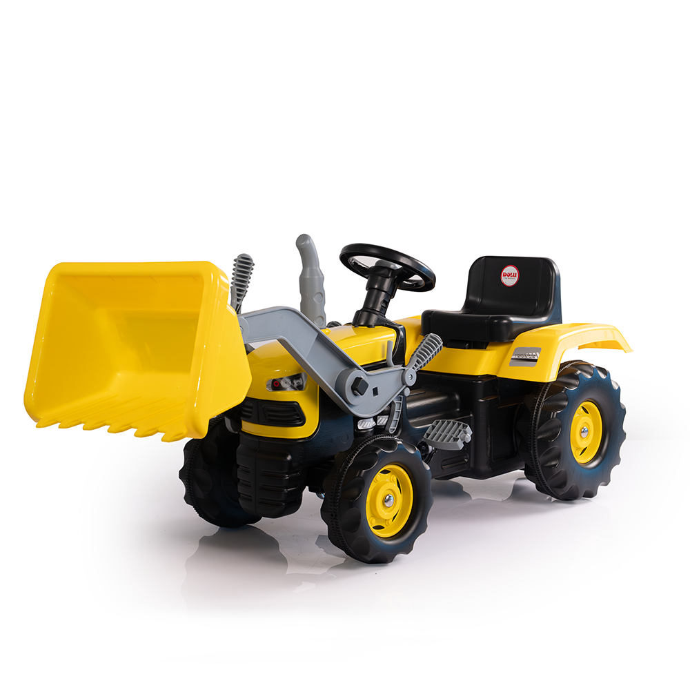 Tractor a Pedales con Excavadora Amarillo-0