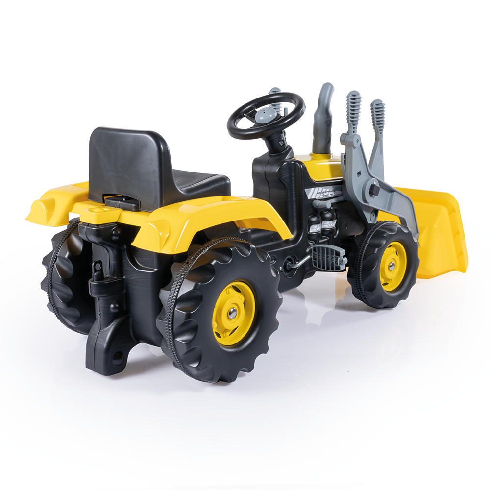 Tractor a Pedales con Excavadora Amarillo-3