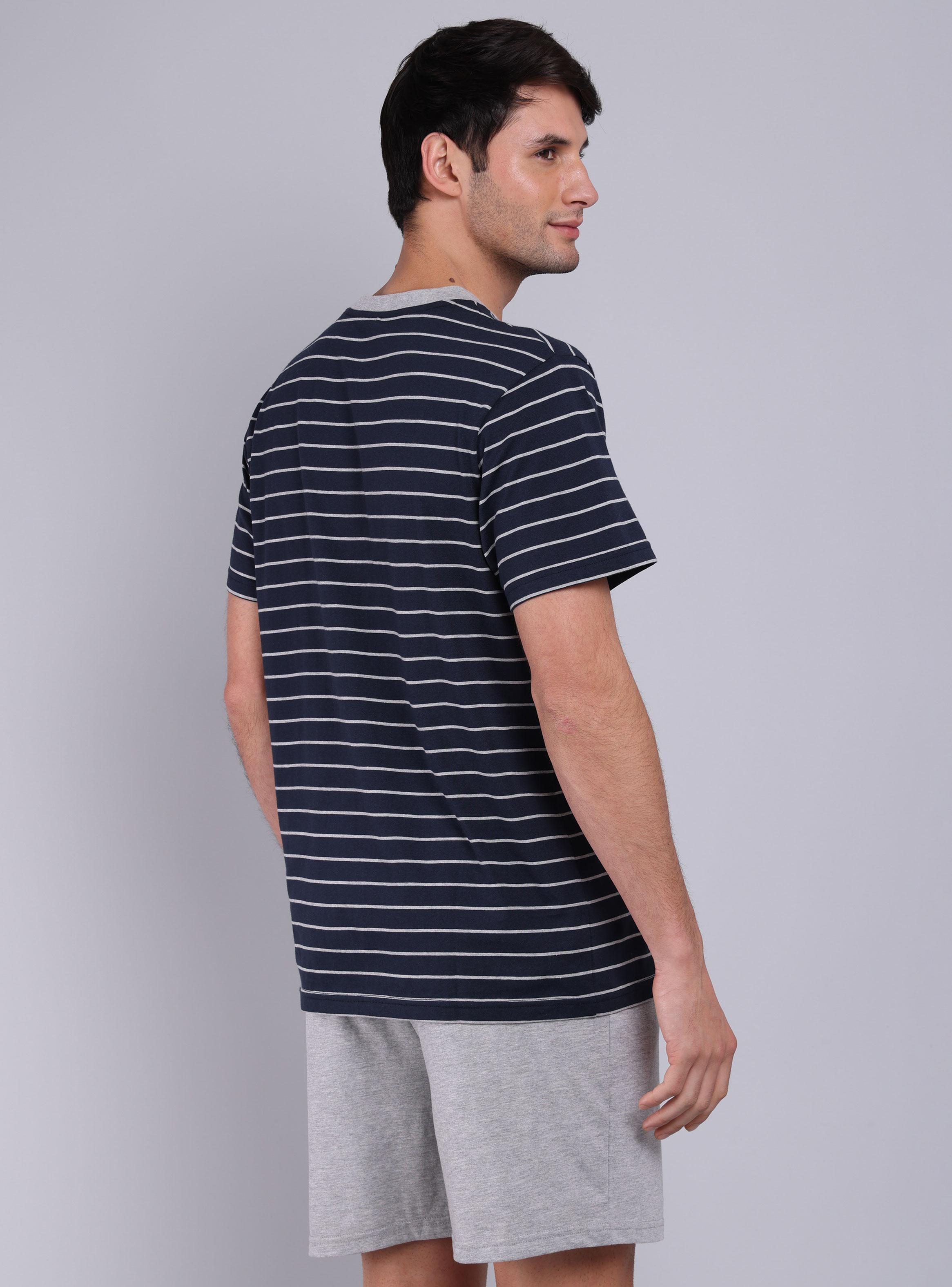 Pijama Corto Navy 2 Piezas-1