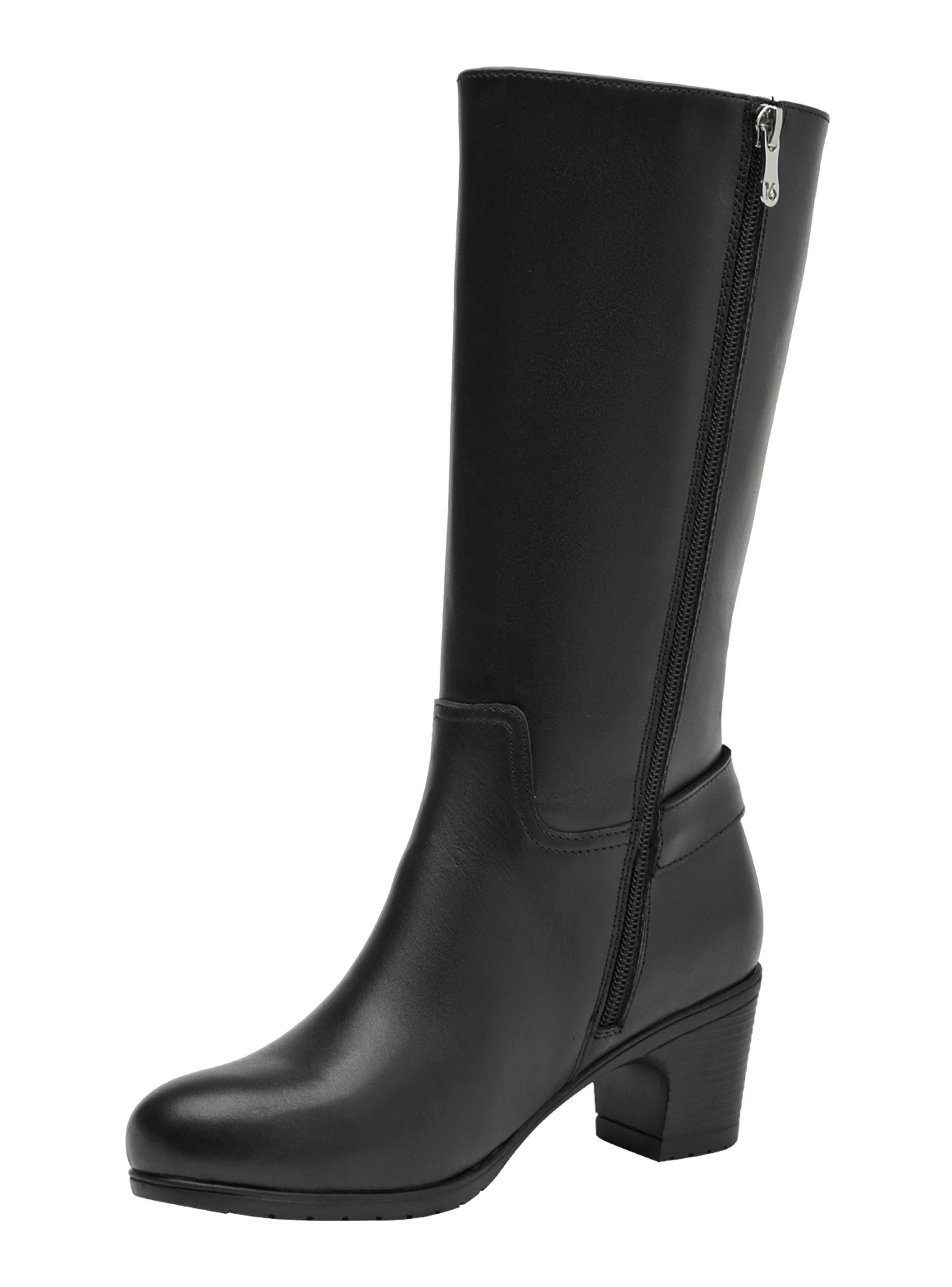 Bota Punta Redonda L052 Cuero Mujer-3
