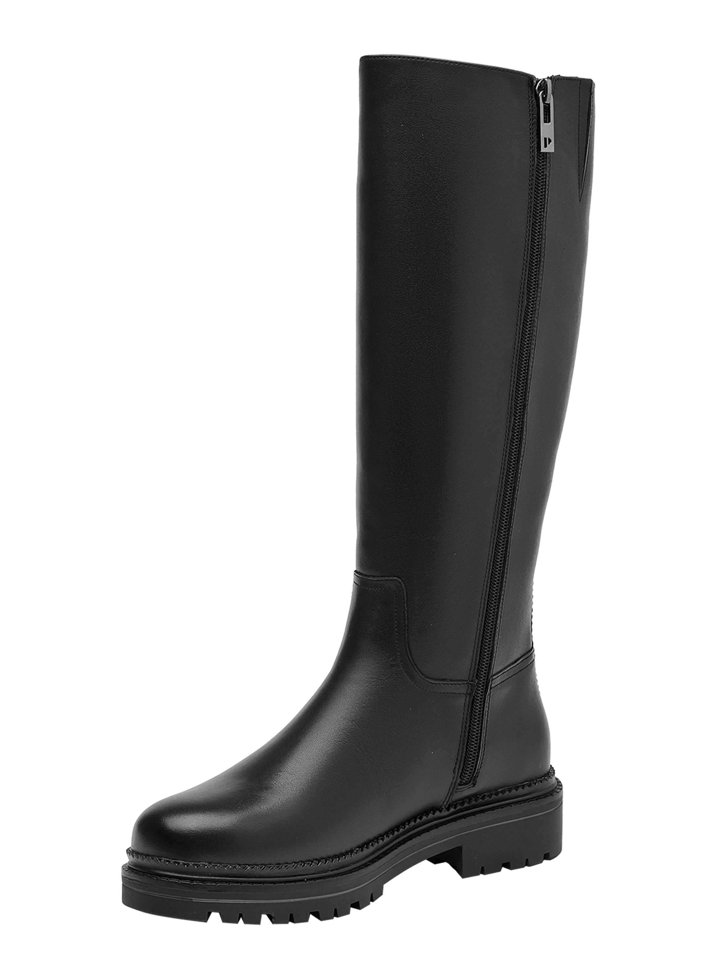 Bota Lisa Larga J234 Cuero Mujer-3