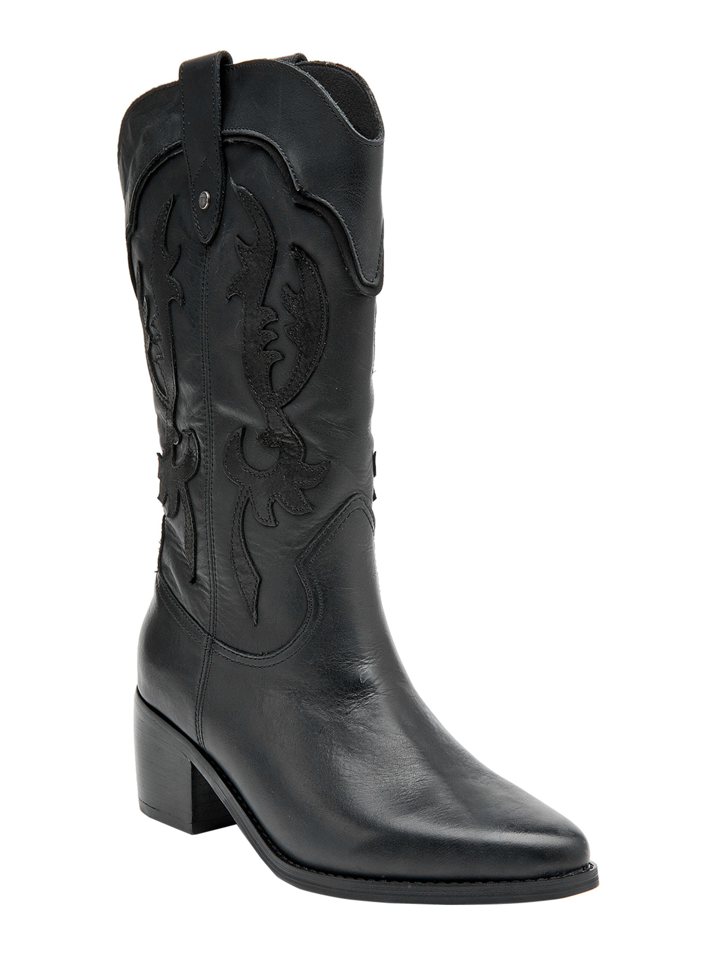 Bota Cuero L207 Western Mujer-1