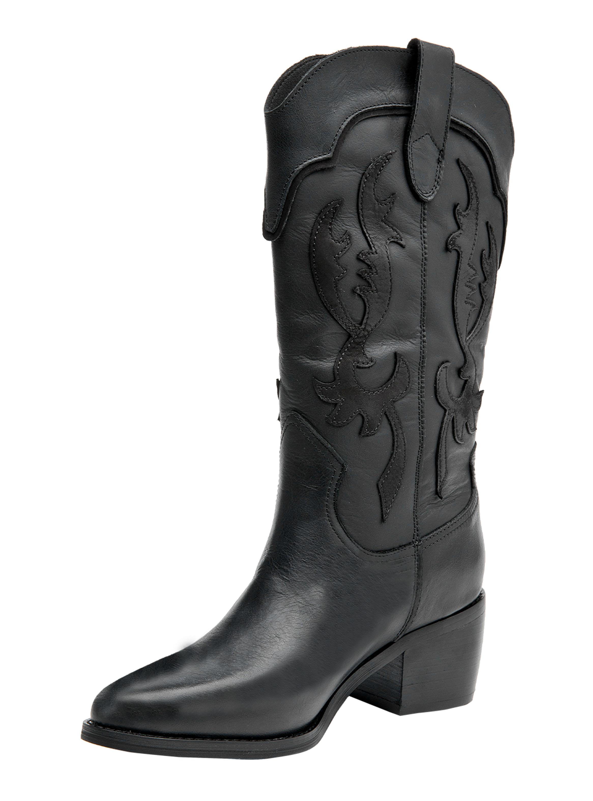 Bota Cuero L207 Western Mujer-3