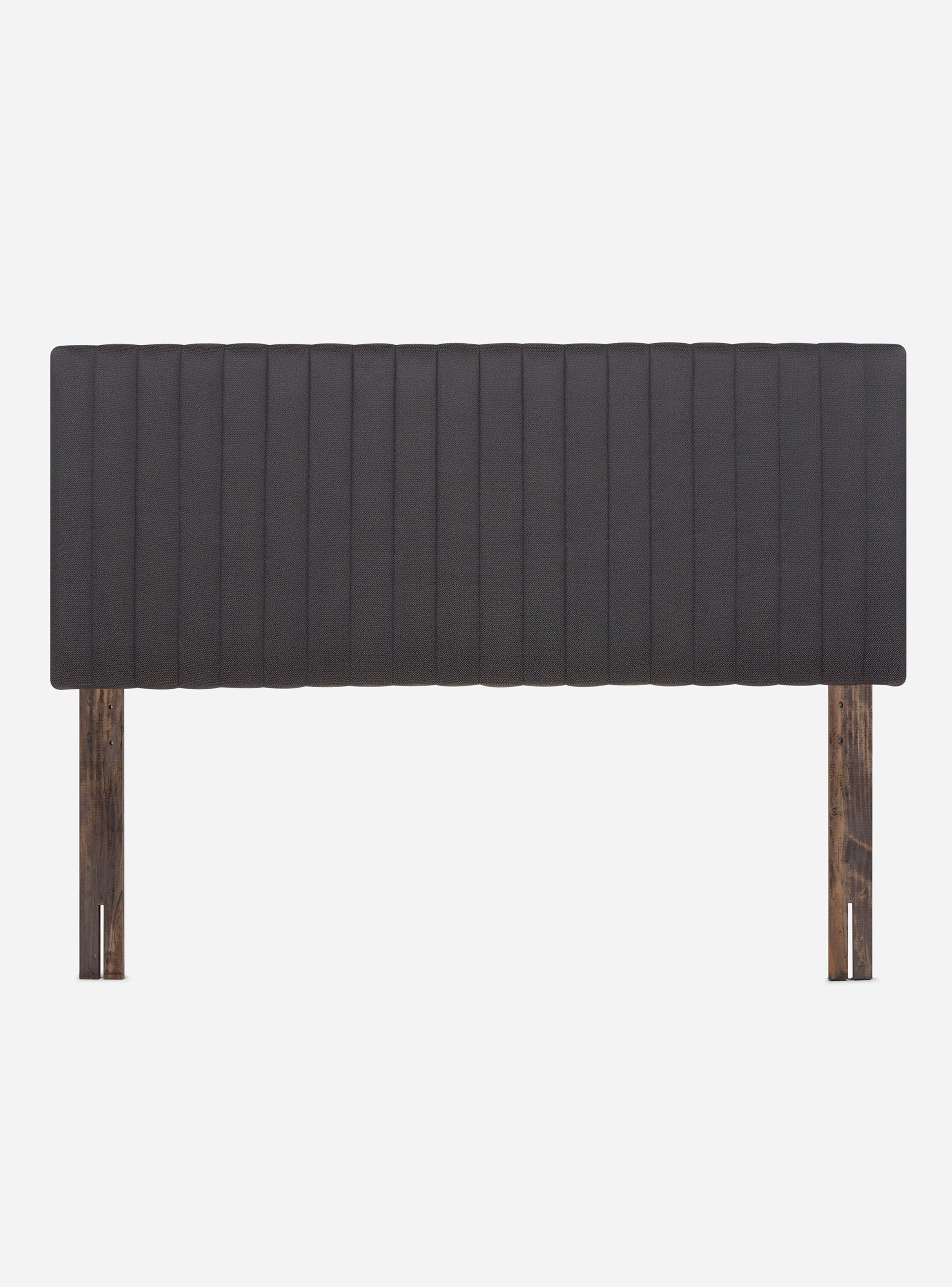 Cama Europea 2 Plazas New Style 6 + Respaldo Lucio Grafito-2