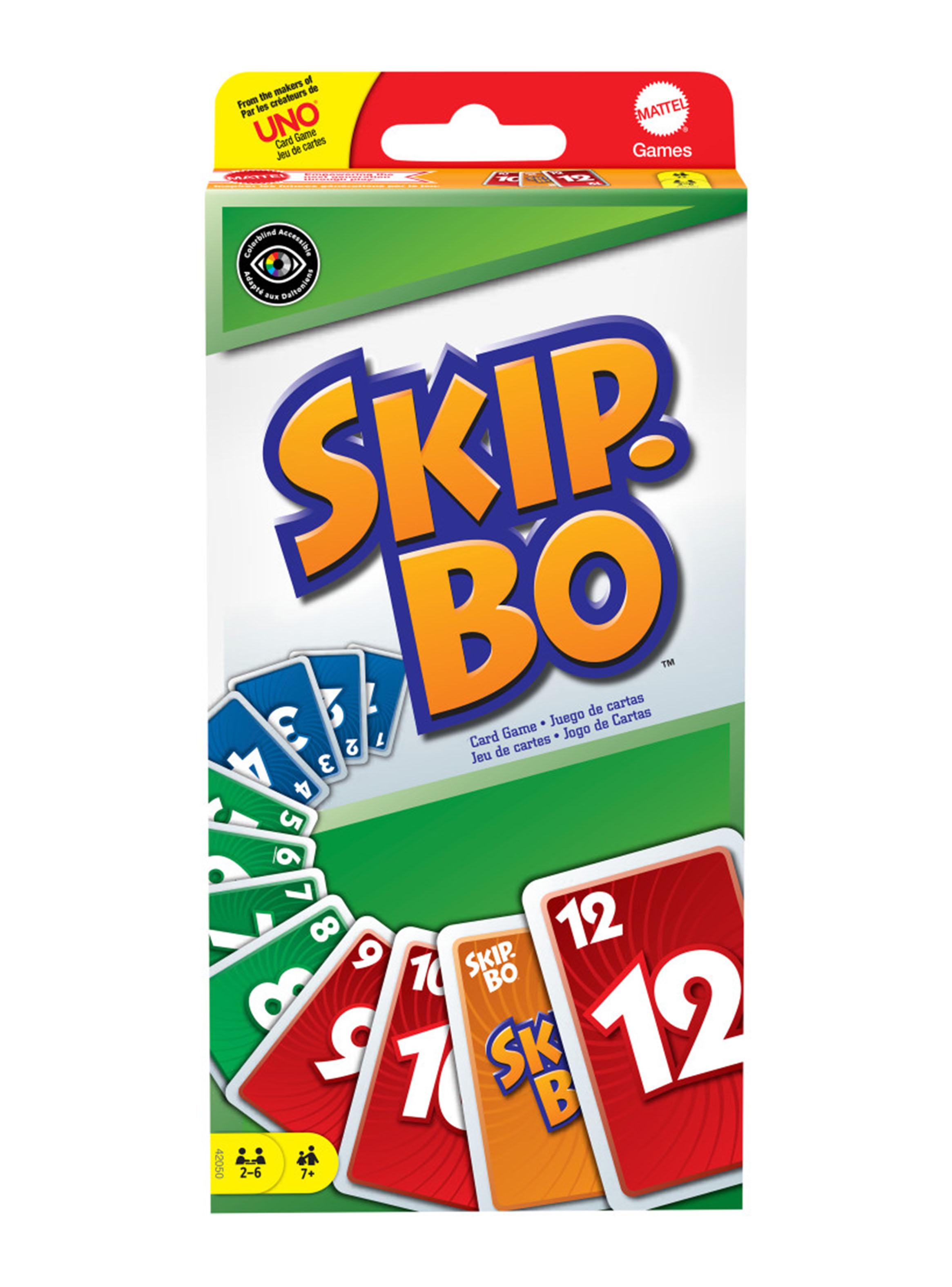 Juego de Cartas Skip-Bo Diversión Instantánea 162 Tarjetas-0