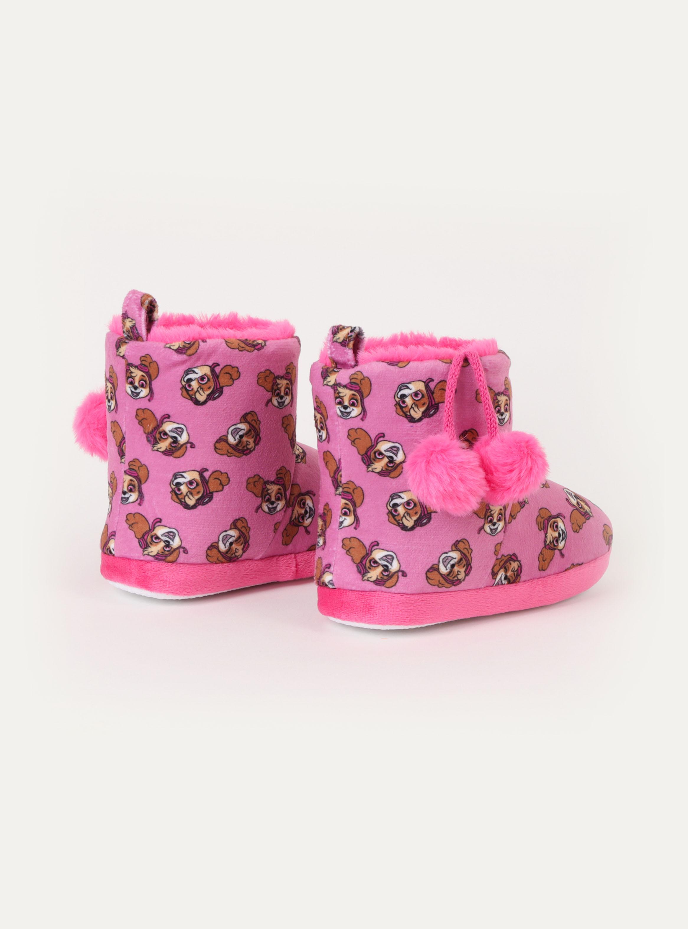 Pantufla Niña con Pompon Bota Print Paw Patrol-2