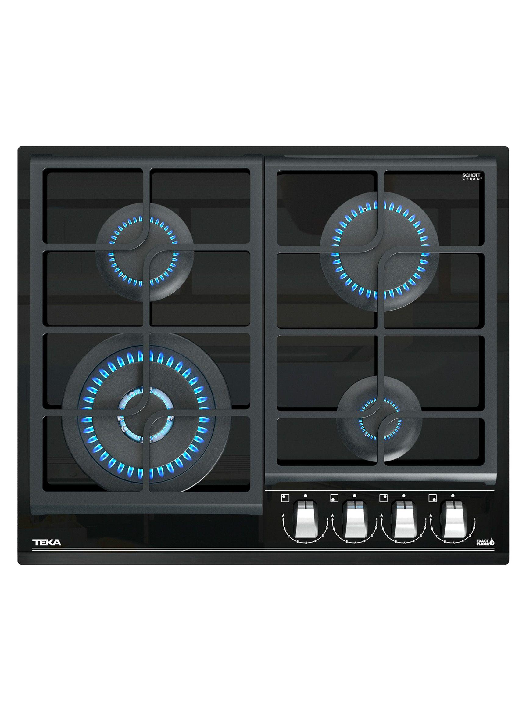 Encimera a Gas Teka Cristalgas 4 Quemadores GZC 64320 XBB-0