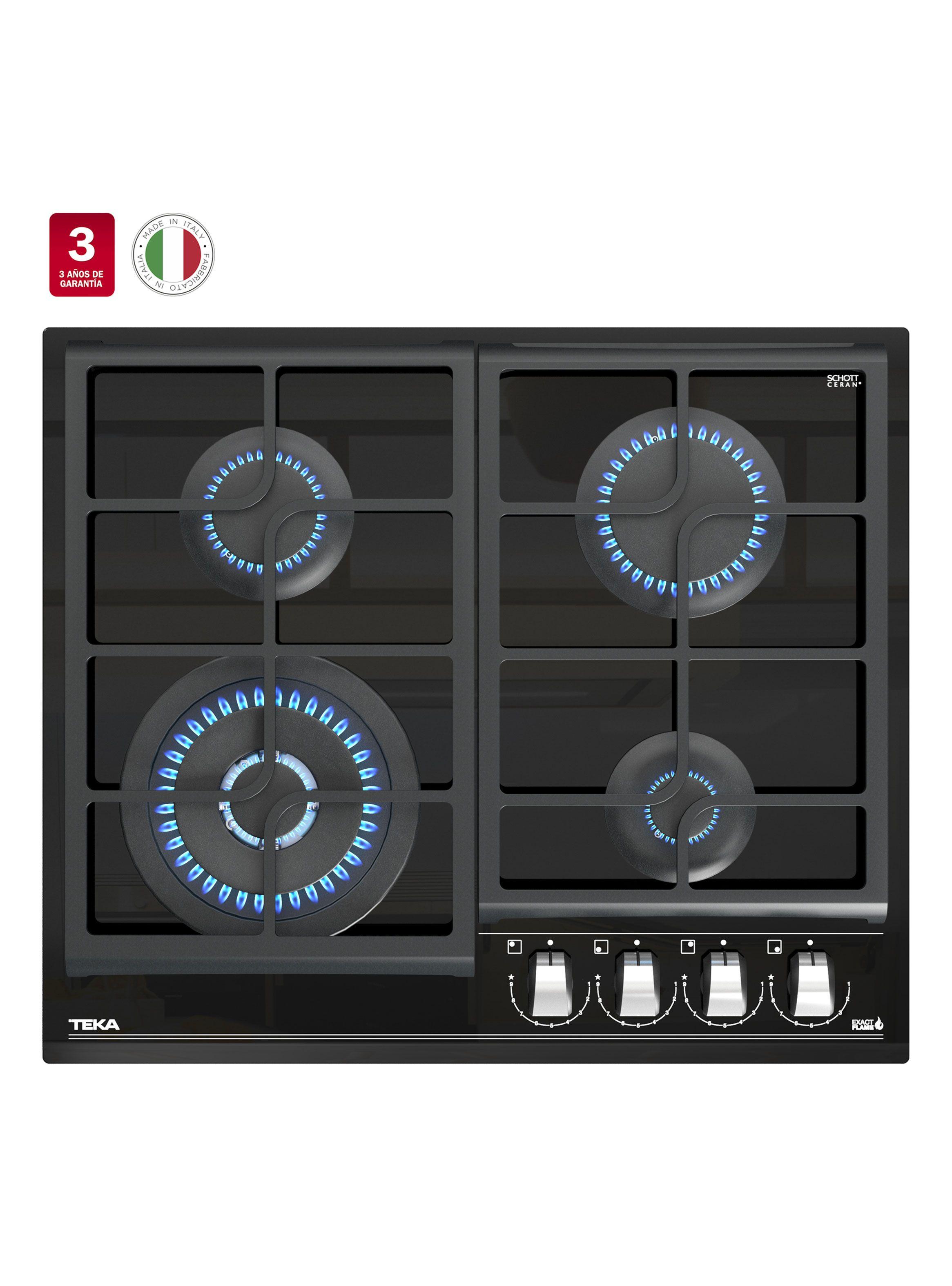 Encimera a Gas Teka Cristalgas 4 Quemadores GZC 64320 XBB-1