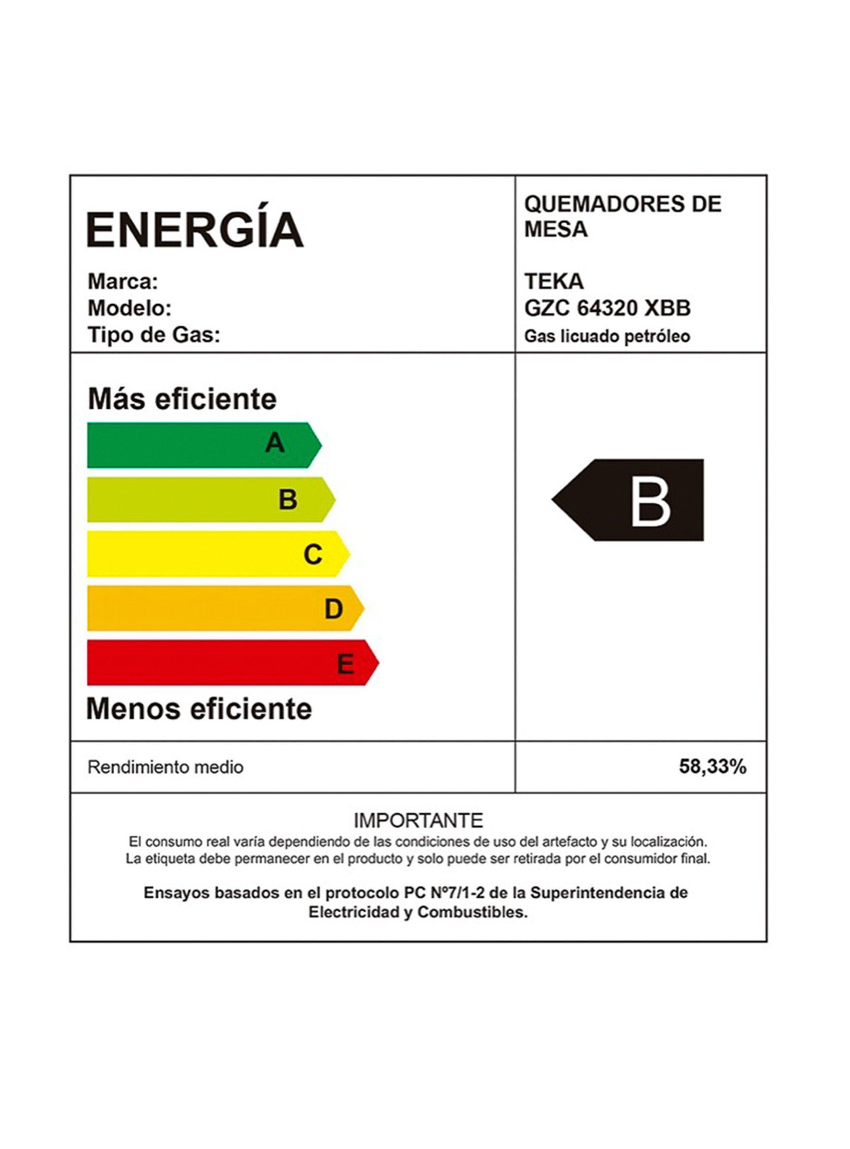 Encimera a Gas Teka Cristalgas 4 Quemadores GZC 64320 XBB-5