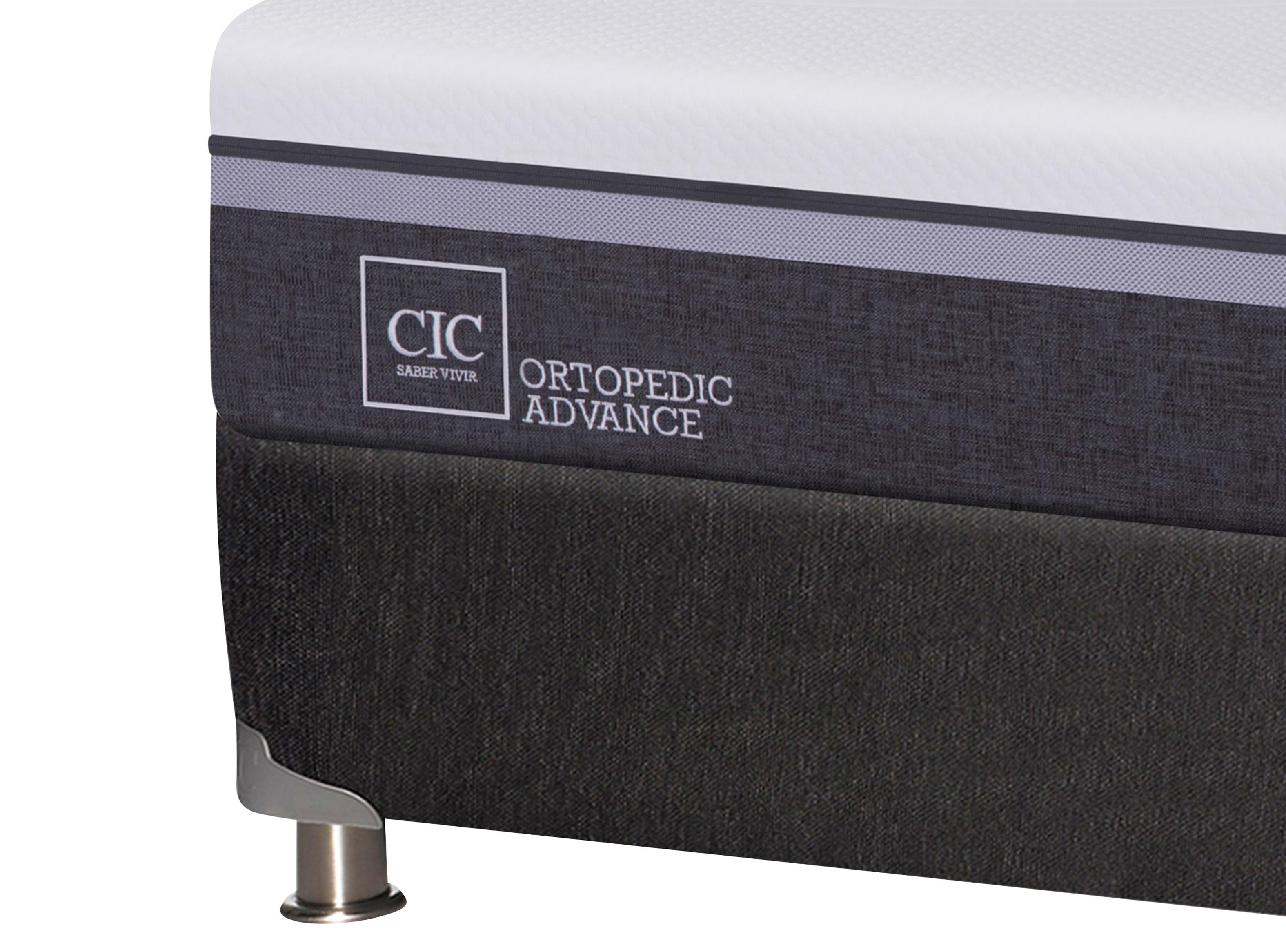 Box Spring Ortopedic Advance B5 Black King Eufrates + Almohada + Plumón-1