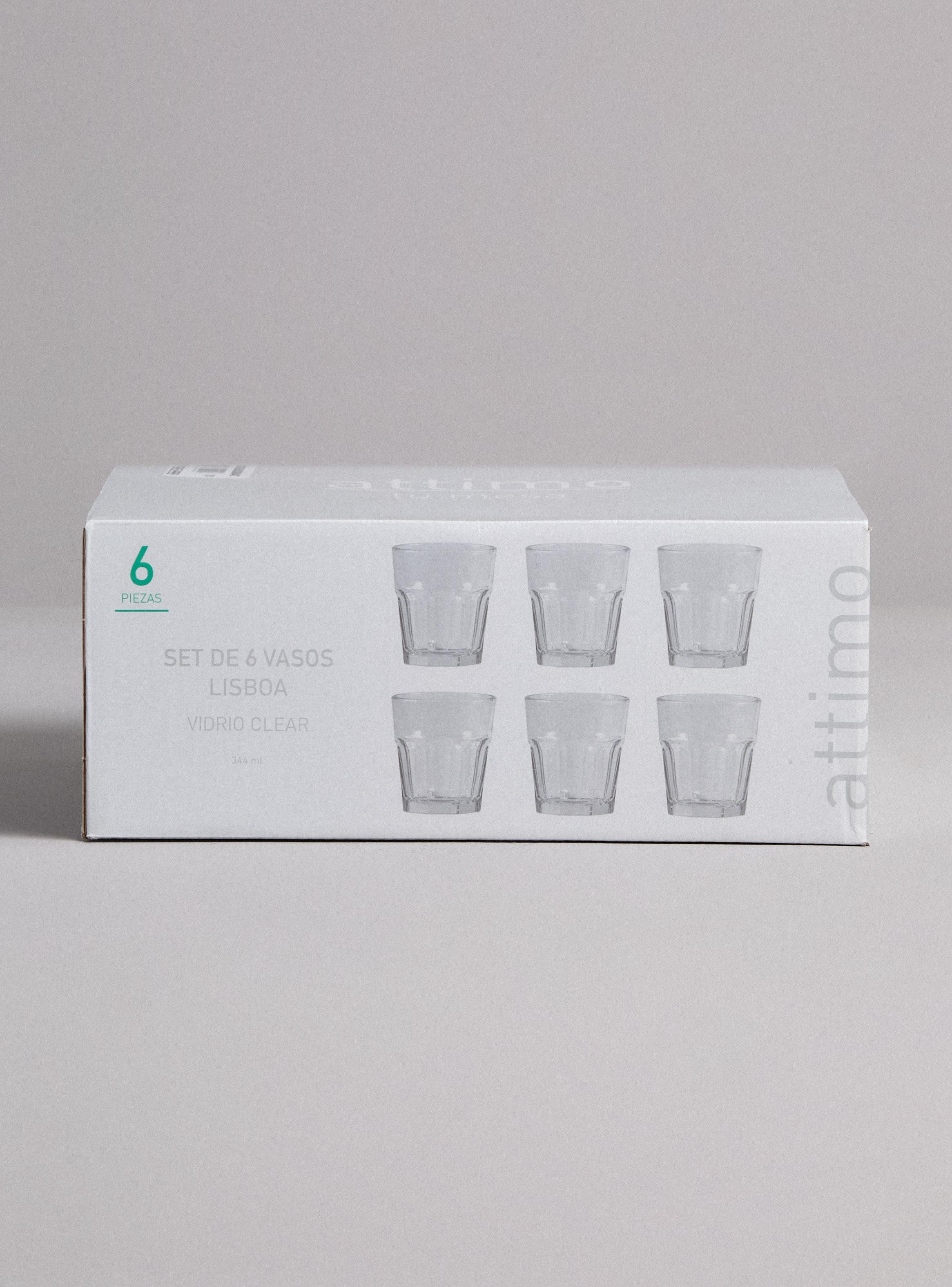 Set 6 Vasos Tableados Lisboa 344 cc-3