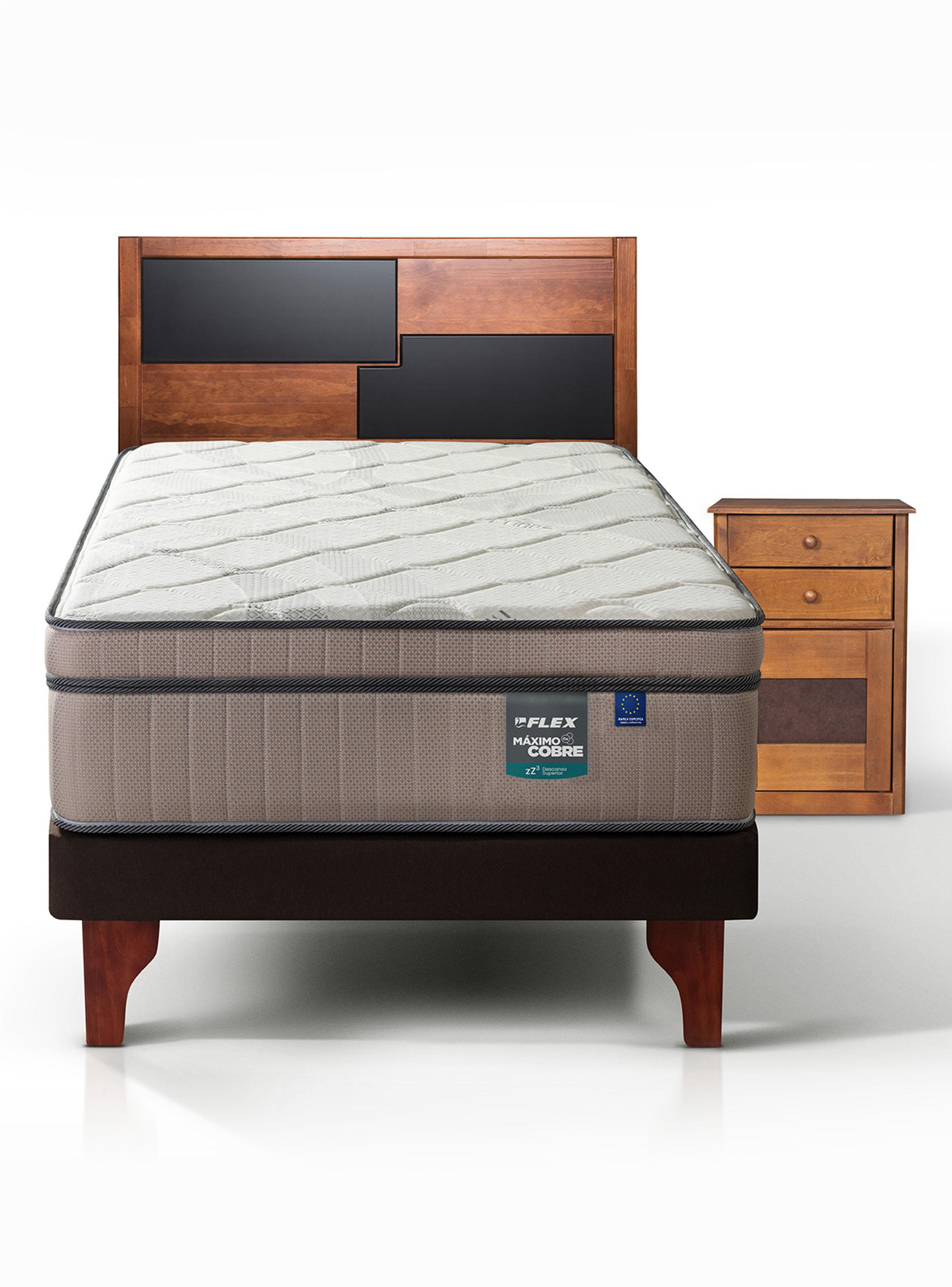 Cama Europea Choc Máximo 1.5 Plazas + Set Muebles Colonia-2