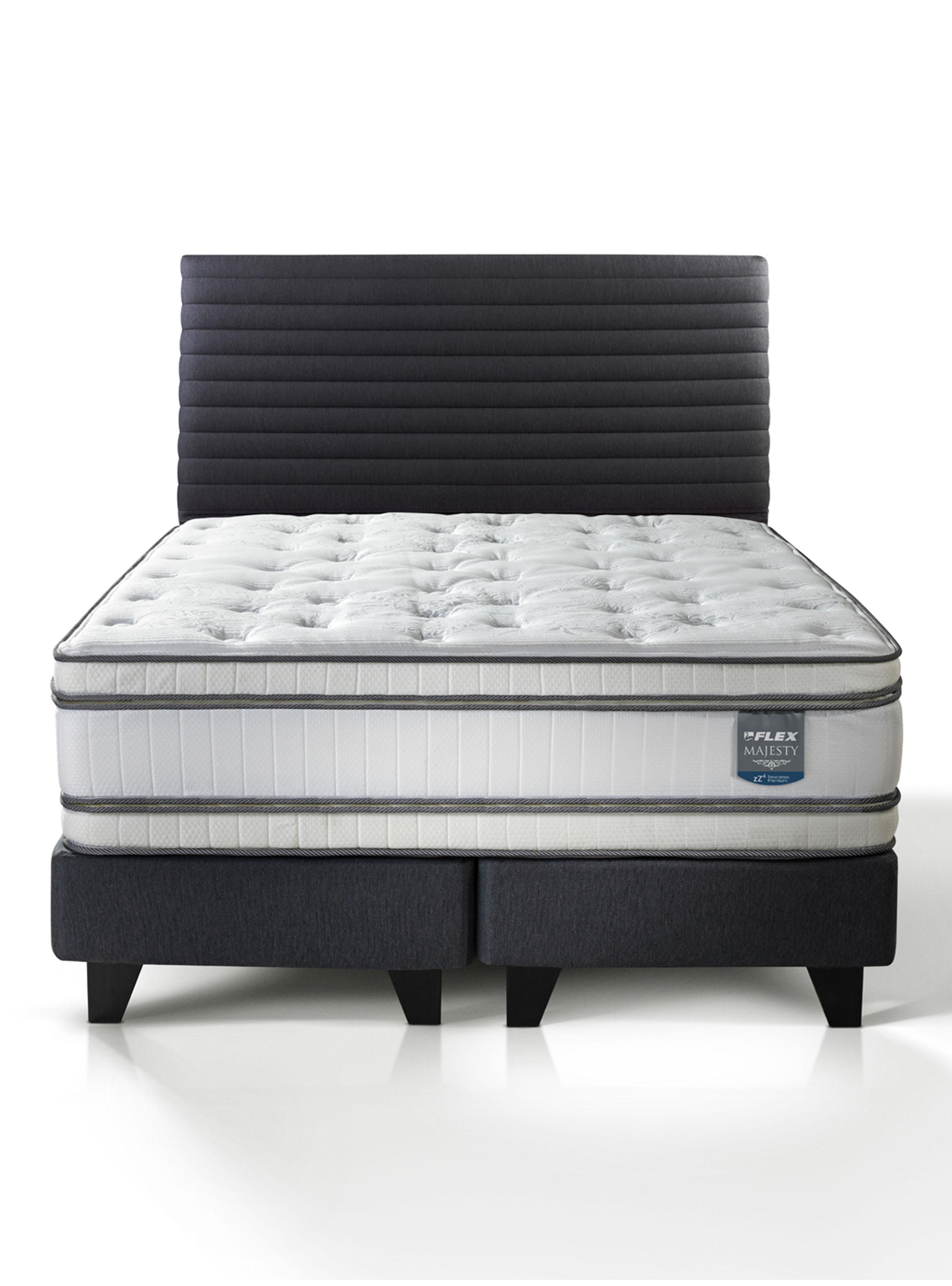 Cama Europea Majesty Base Dividida 2 Plazas + Respaldo Modern-2