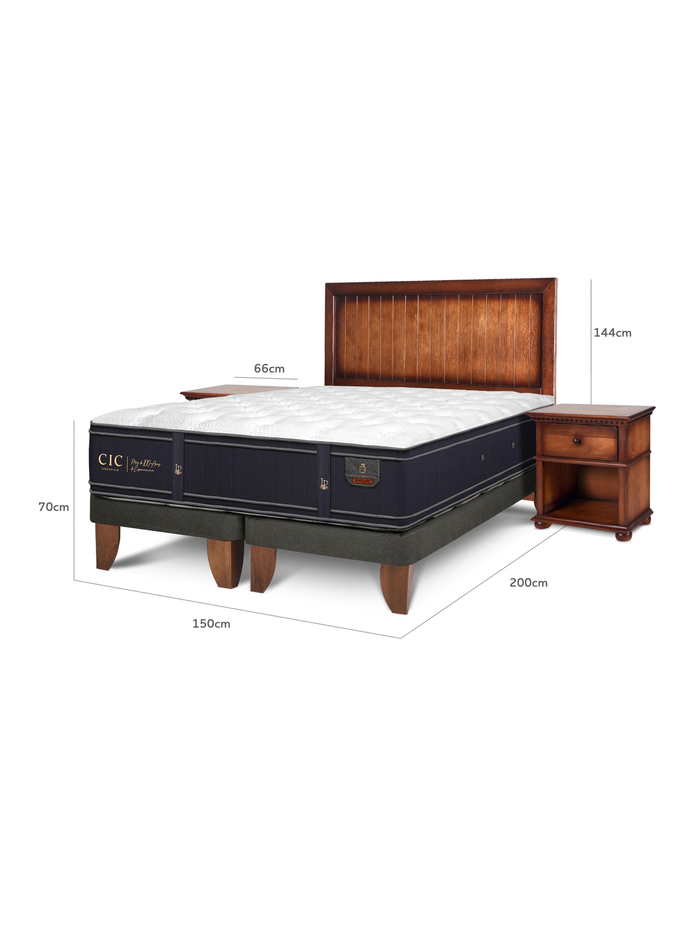 Cama Europea 2 Plazas BD Grand Premium + Set Monterrey-1