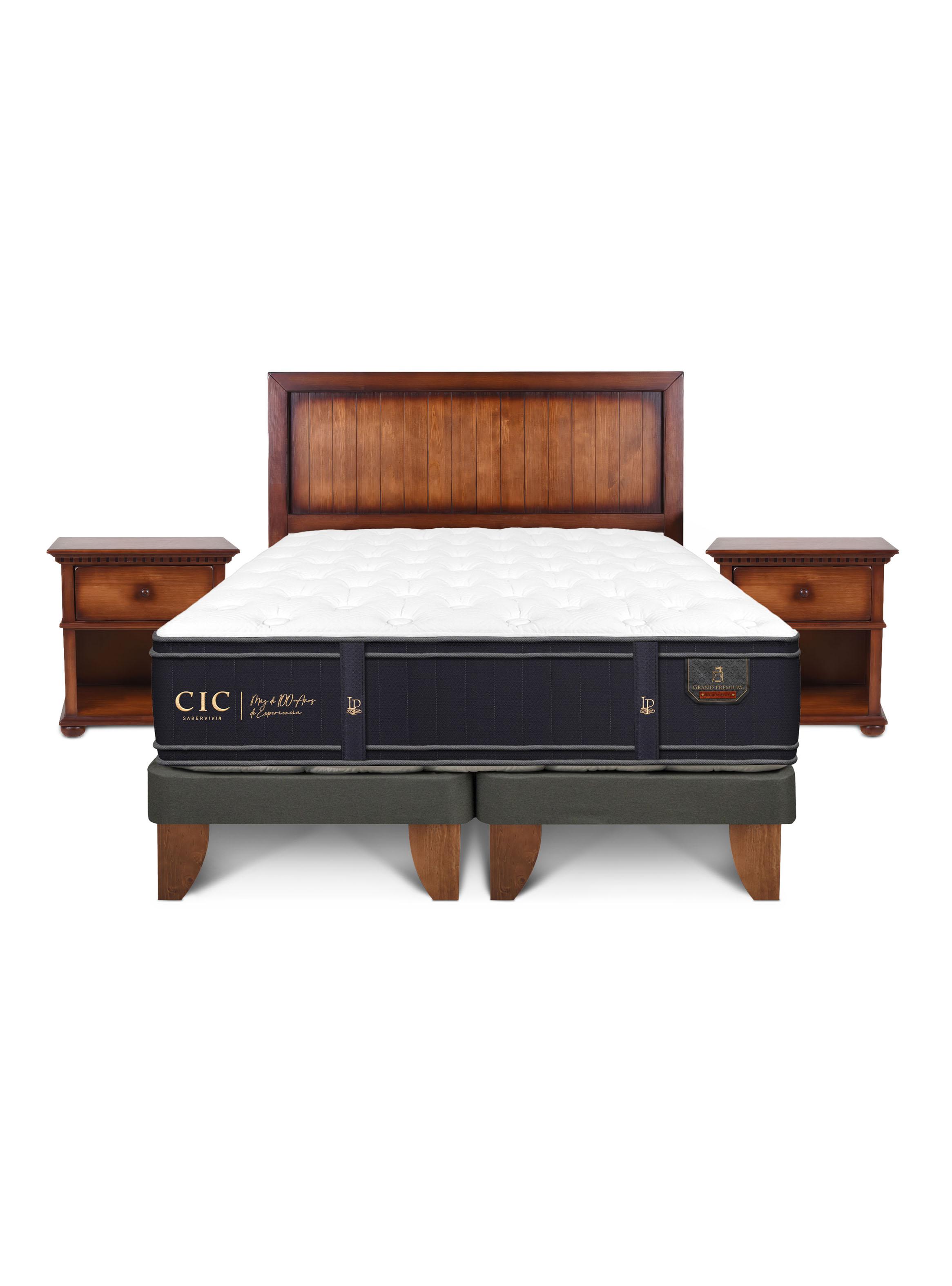 Cama Europea 2 Plazas BD Grand Premium + Set Monterrey-2