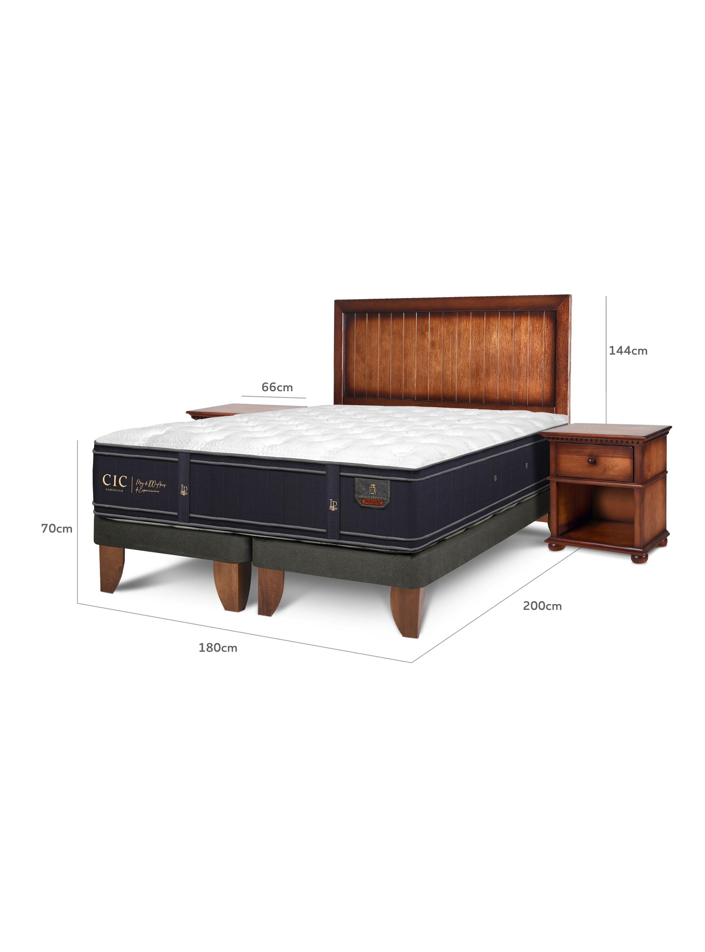 Cama Europea King BD + Set Muebles Respaldo + Veladores Monterrey-1