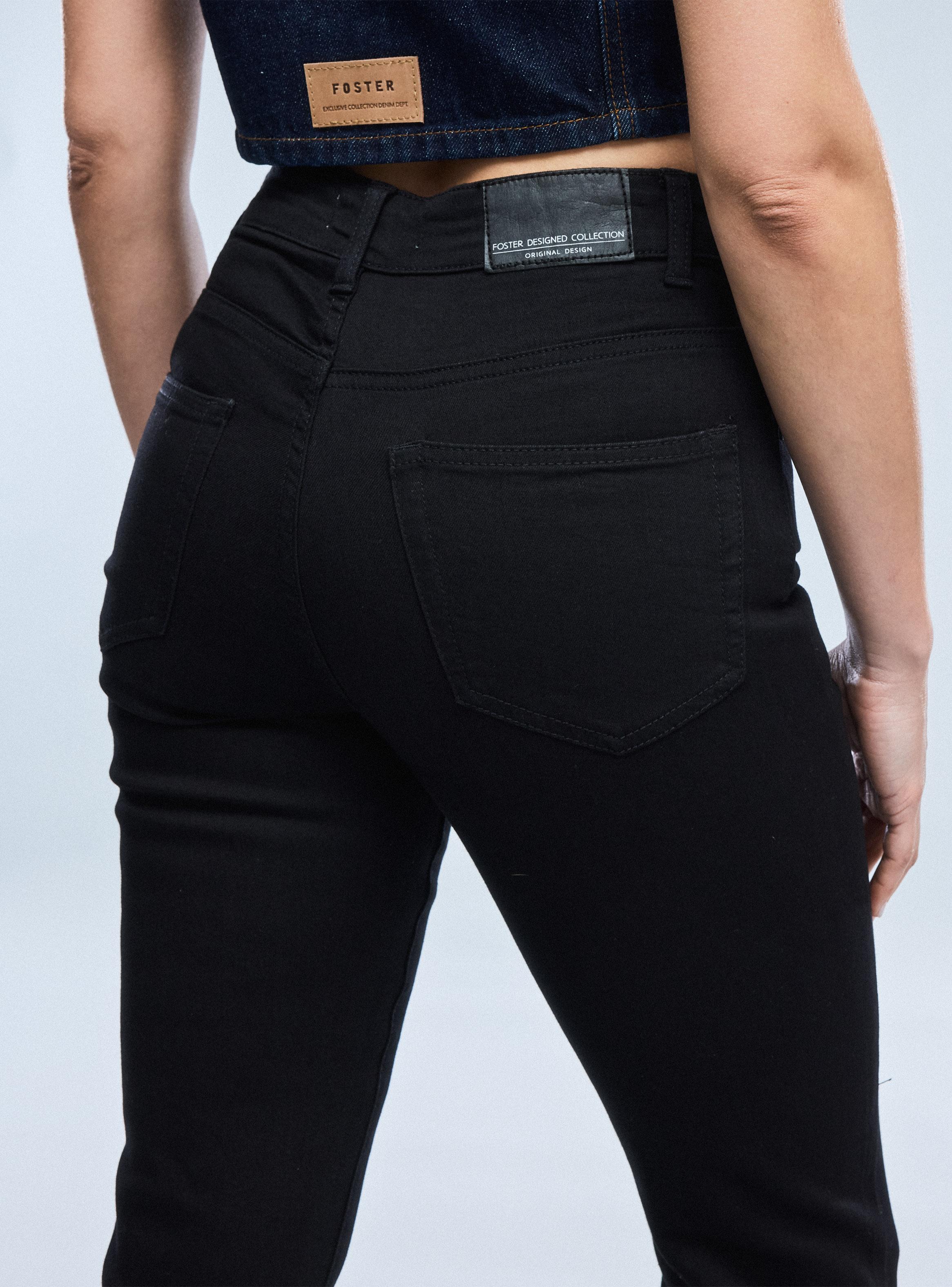Jeans Básico 5 Bolsillos Flare Tiro Medio-3