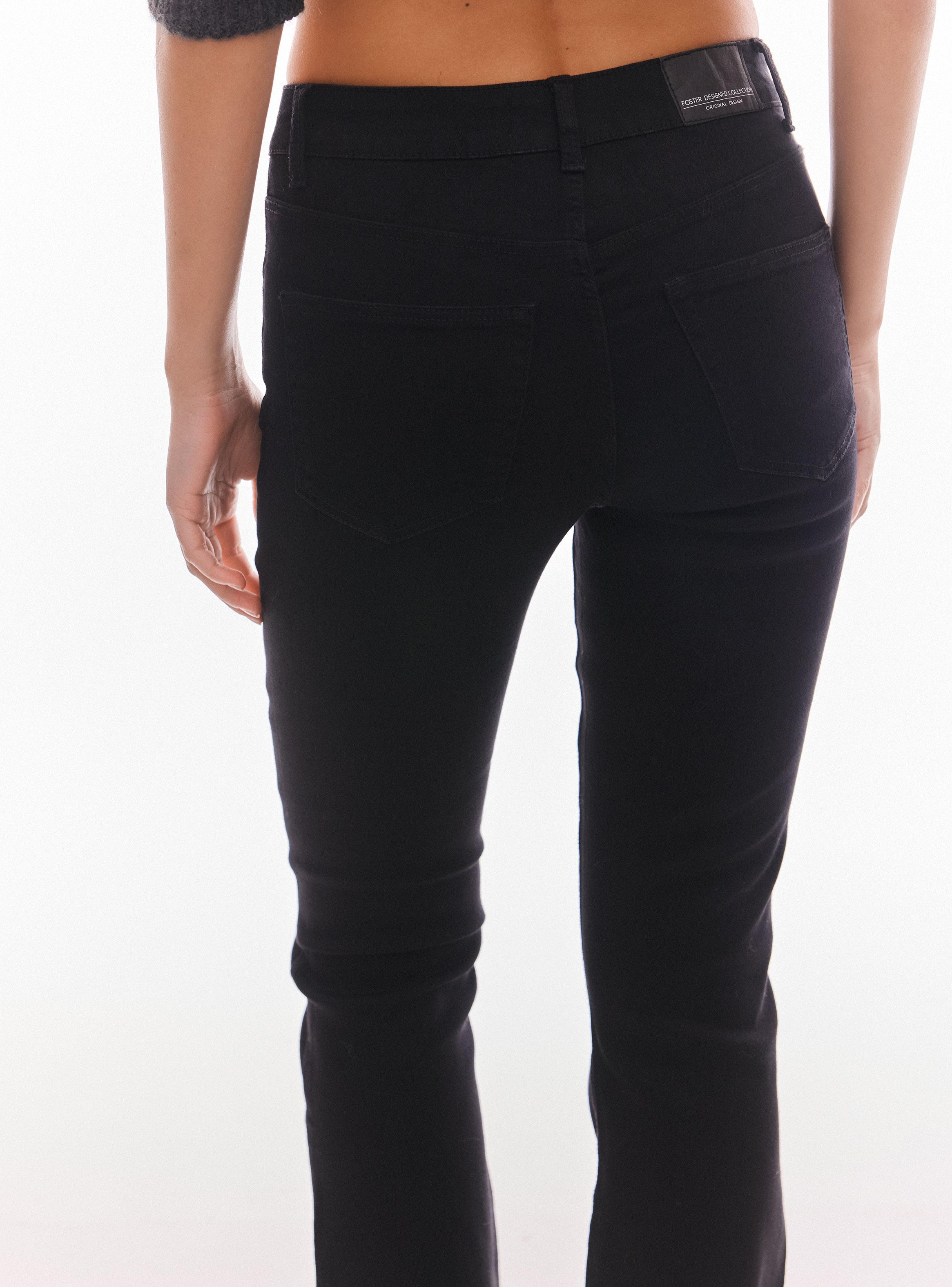 Jeans Básico 5 Bolsillos Flare Tiro Medio-3