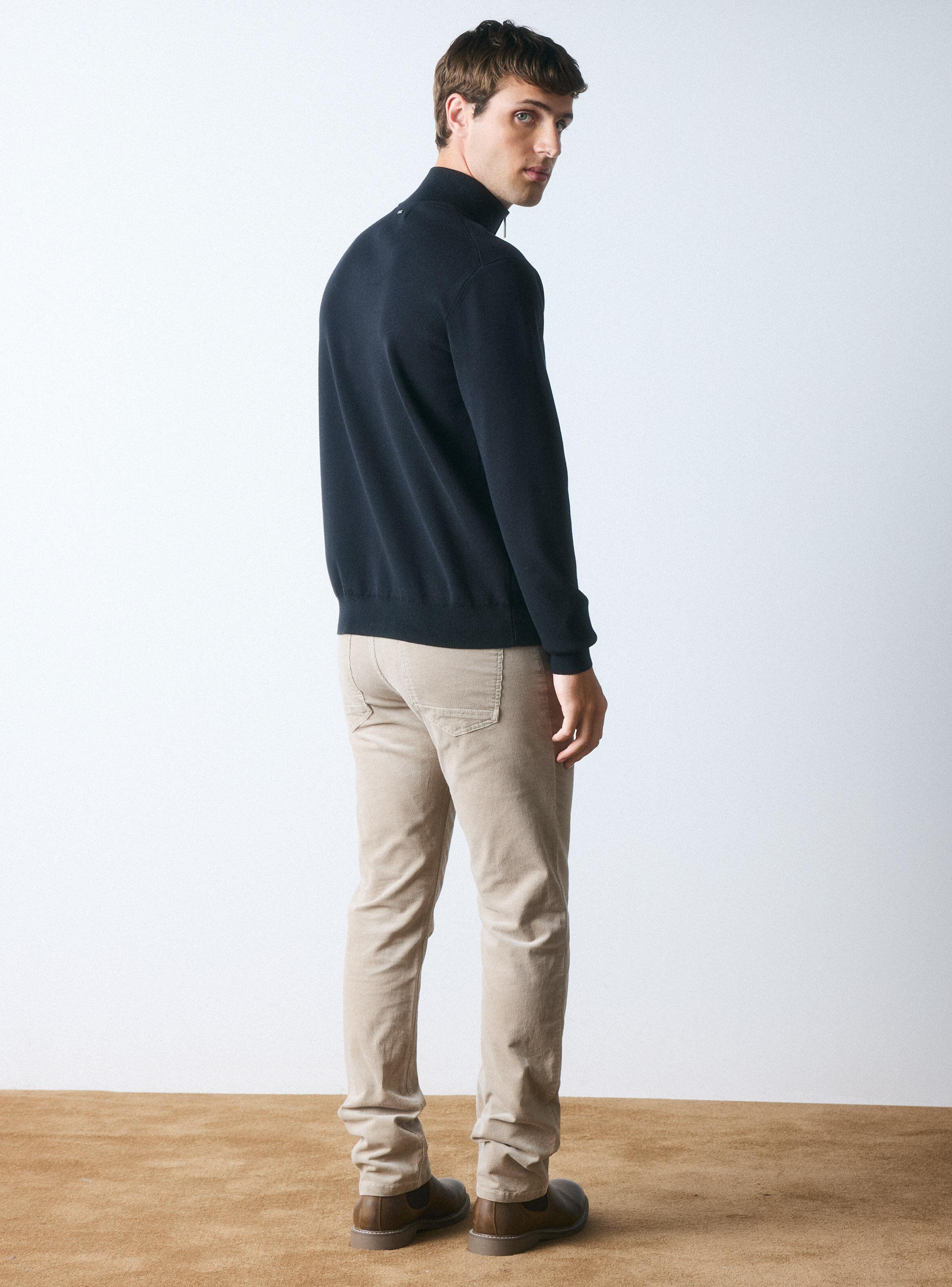 Sweater Half Zipper Grueso-5