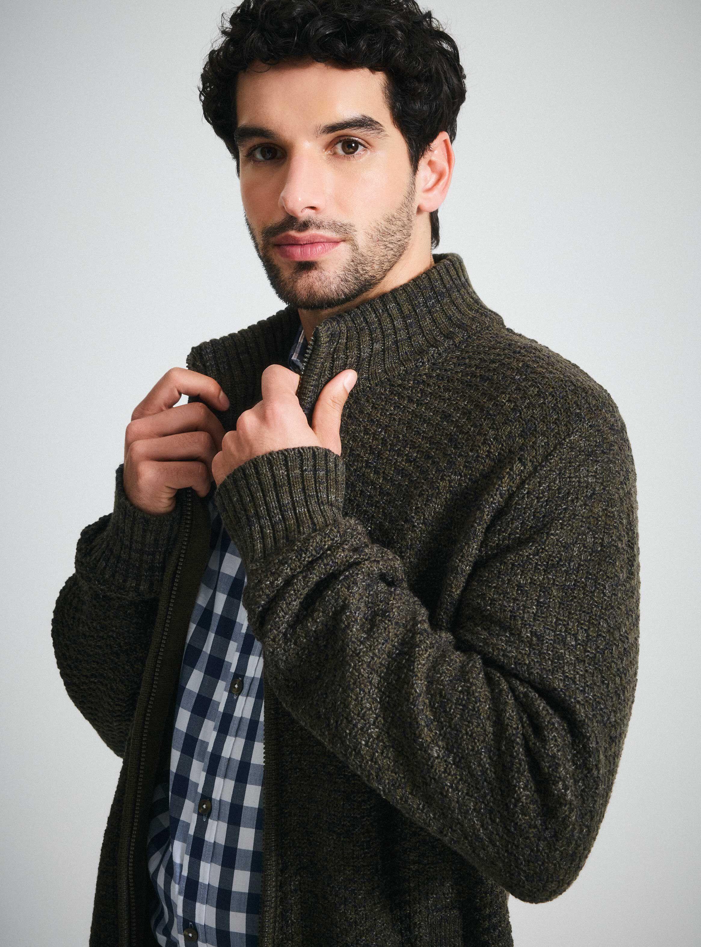 Sweater Texturado Full Zipper-2