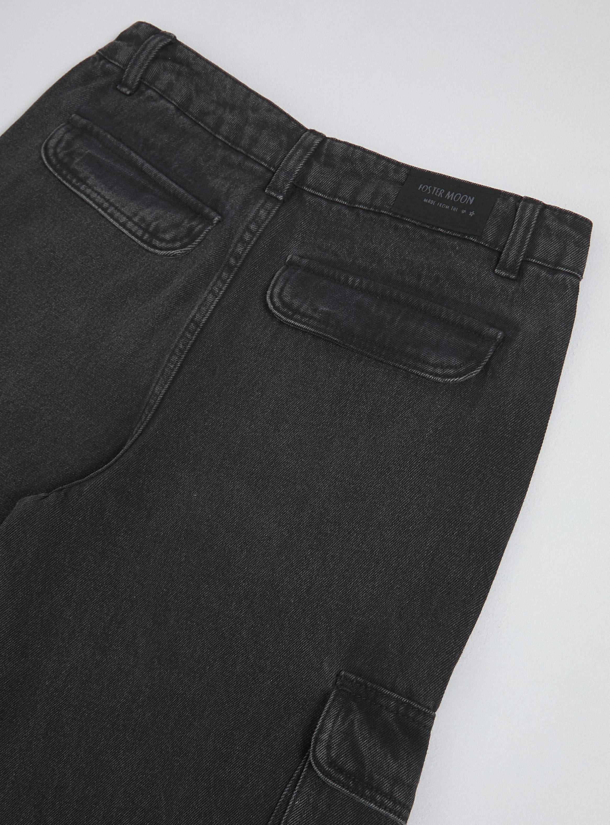 Jeans Wide Leg con Bolsillos Cargo-2