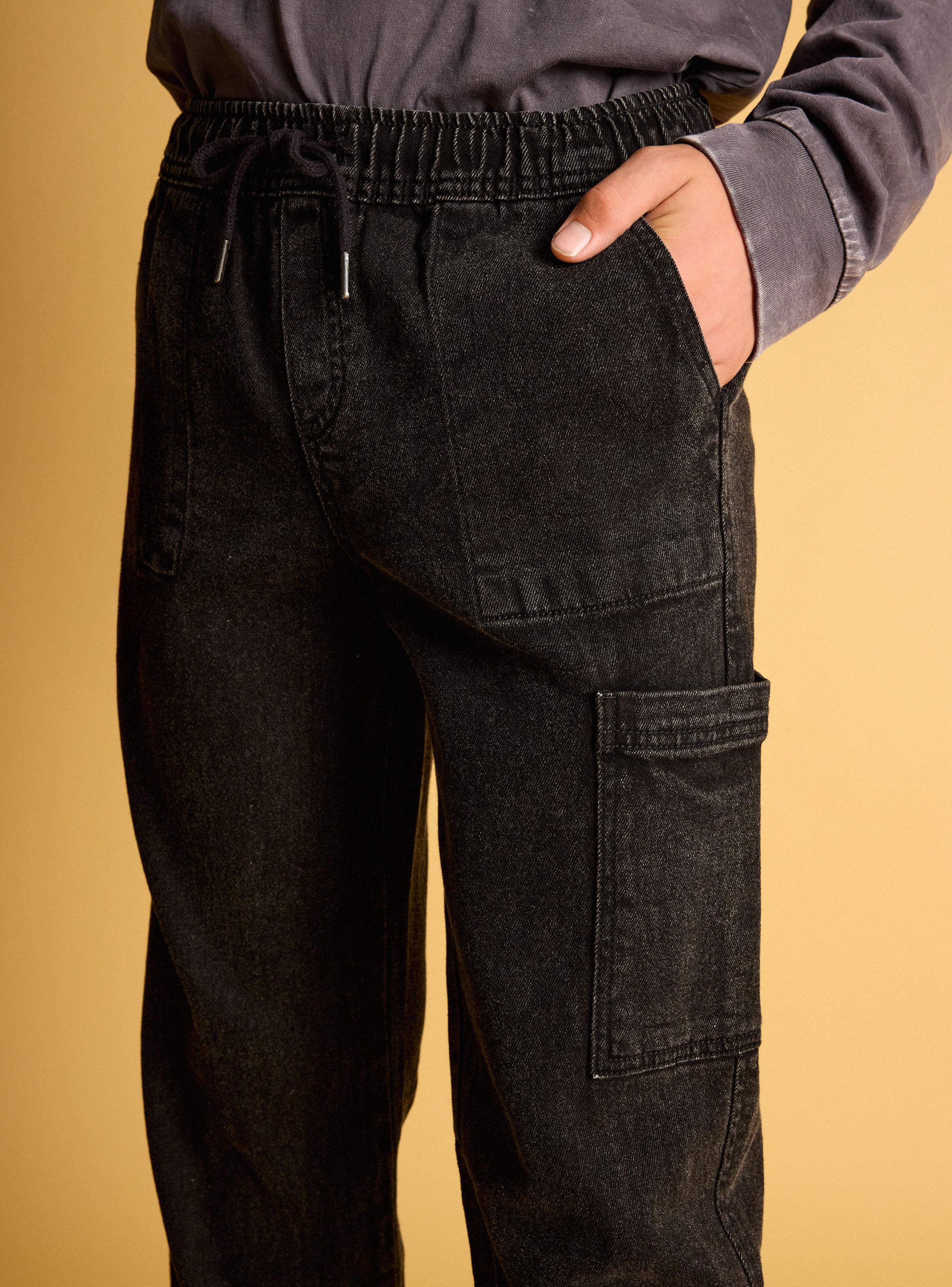 Jeans con Cintura Elásticada y 3 Bolsillos-4