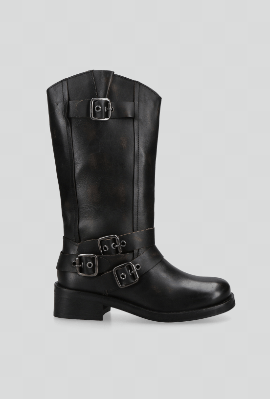 Bota Biker Cuero Mujer-3