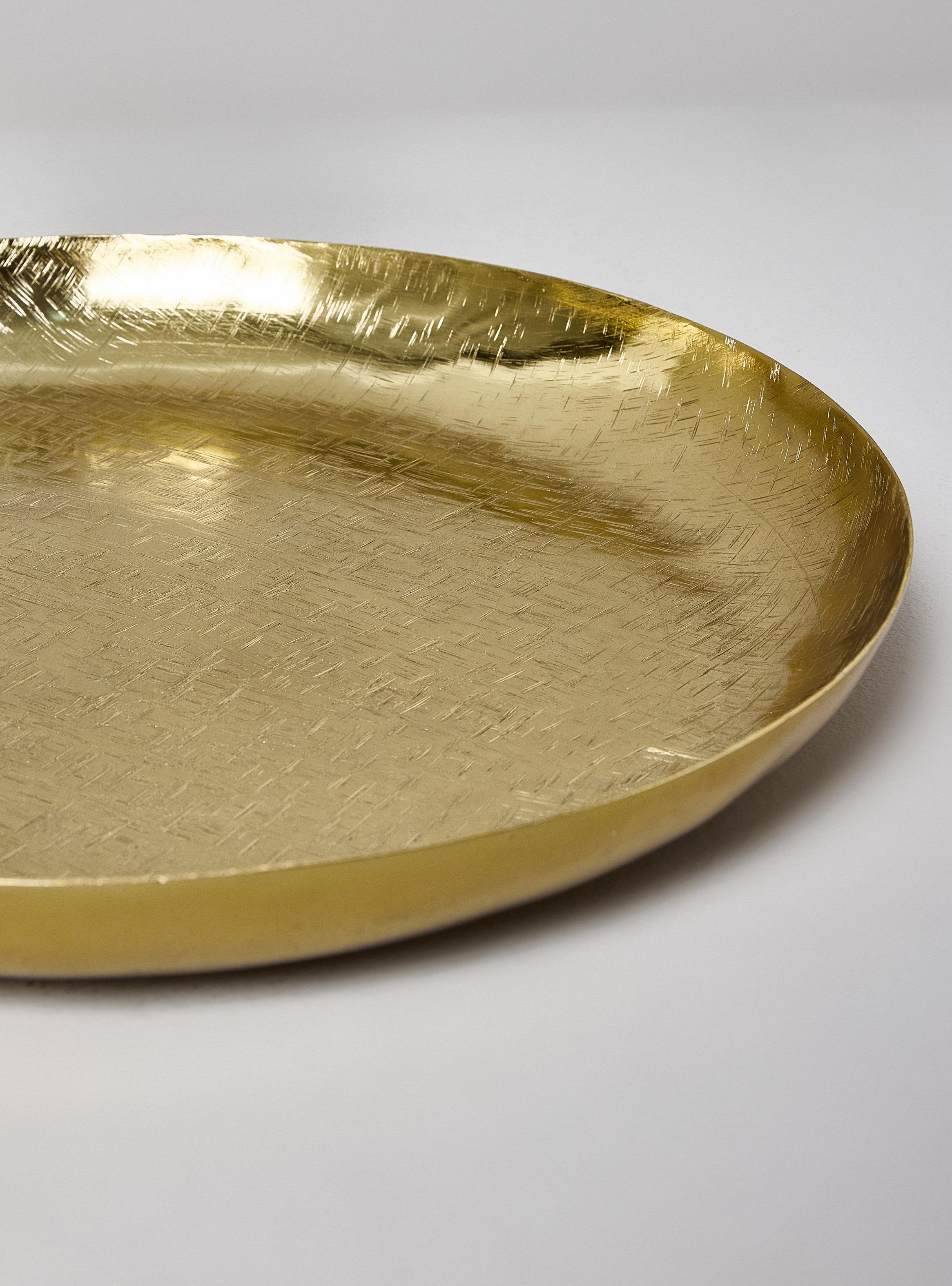 Plato Decorativo Dorado 36 cm-2