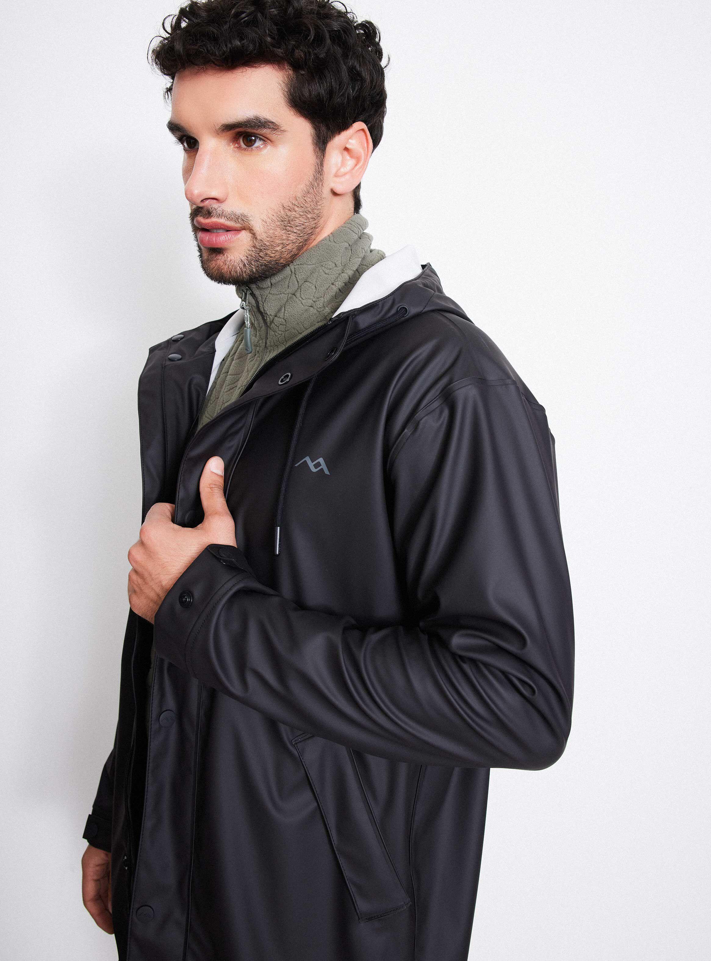 Chaqueta Abrigo Impermeable Largo-2