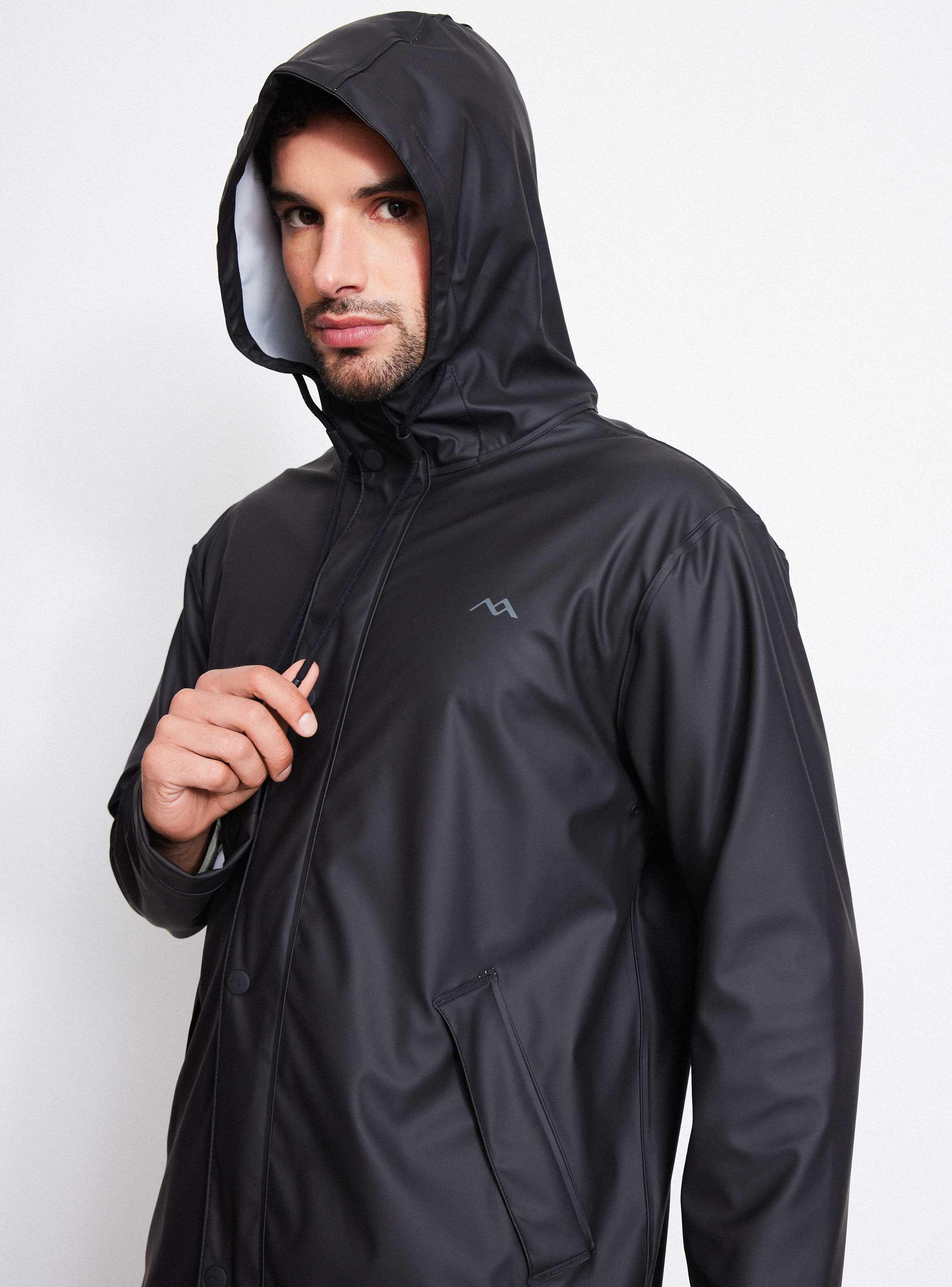 Chaqueta Abrigo Impermeable Largo-3