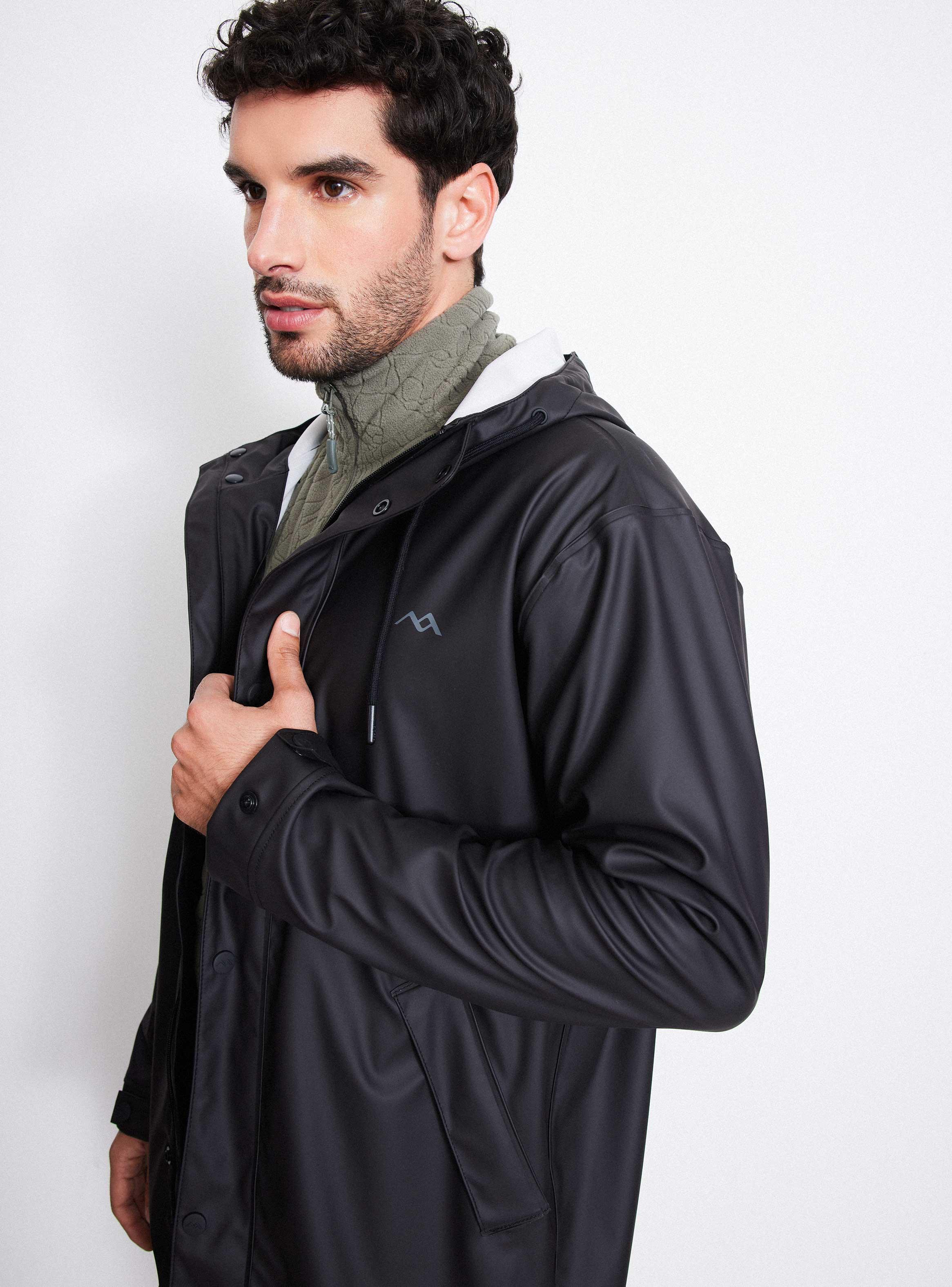 Chaqueta Abrigo Impermeable Largo-2