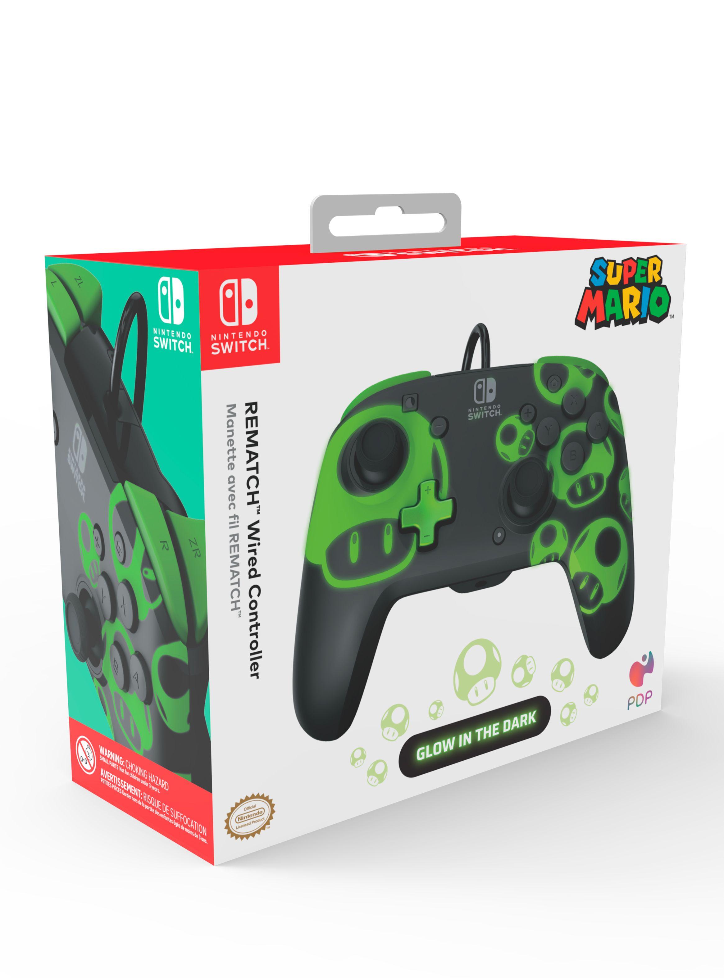 Control Gamer Alámbrico Rematch Glow In The Dark-4