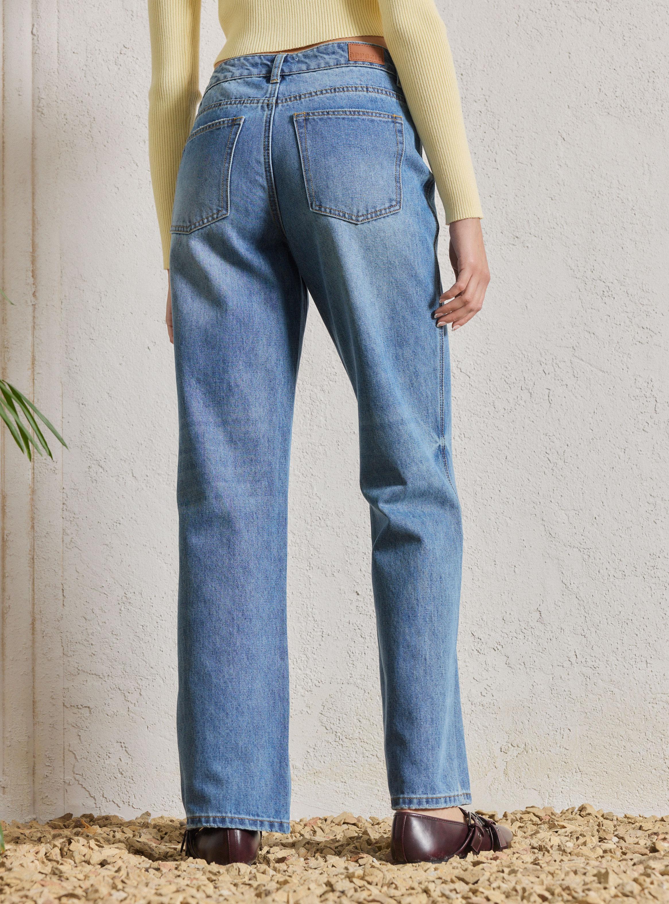 Jeans Straight Lavados Clásicos-1