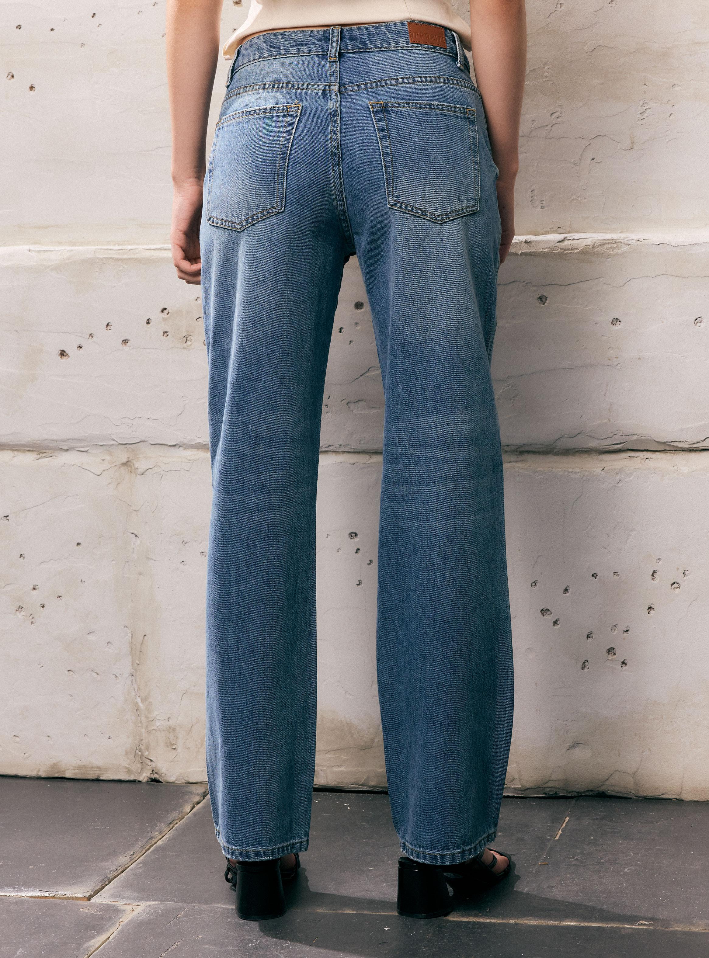 Jeans Straight Lavados Clásicos-1