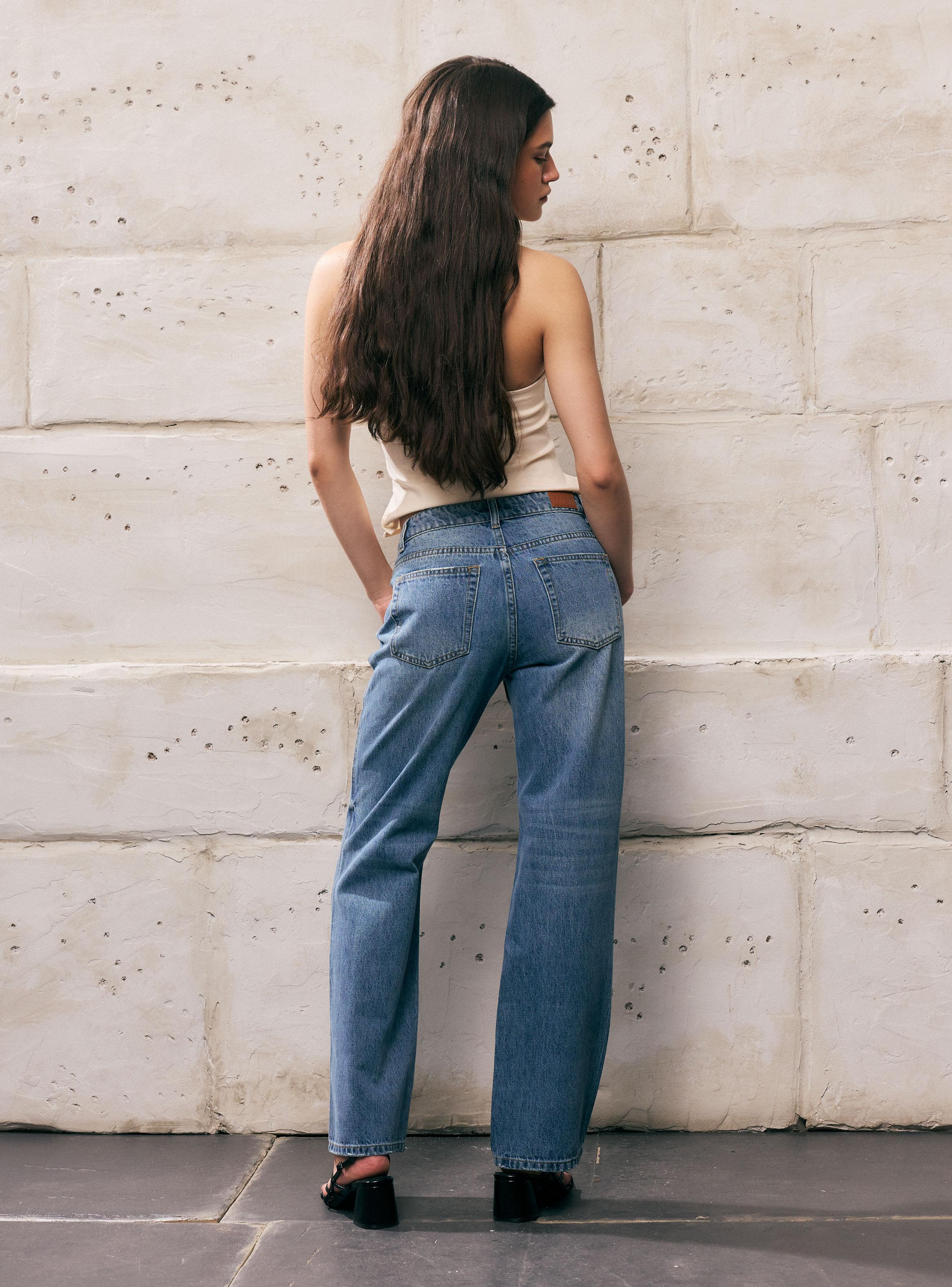 Jeans Straight Lavados Clásicos-5