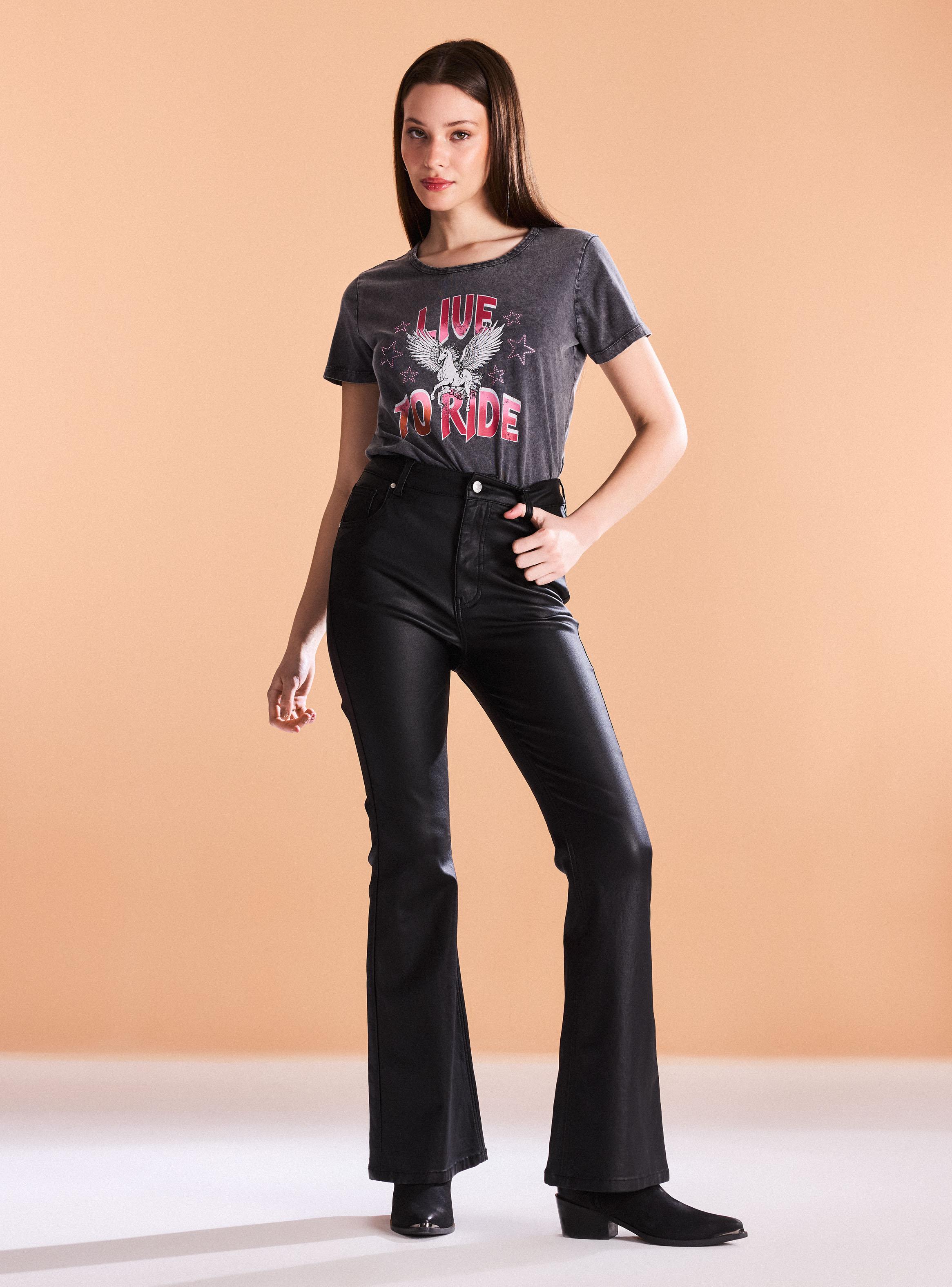 Jeans Flare Coated-4