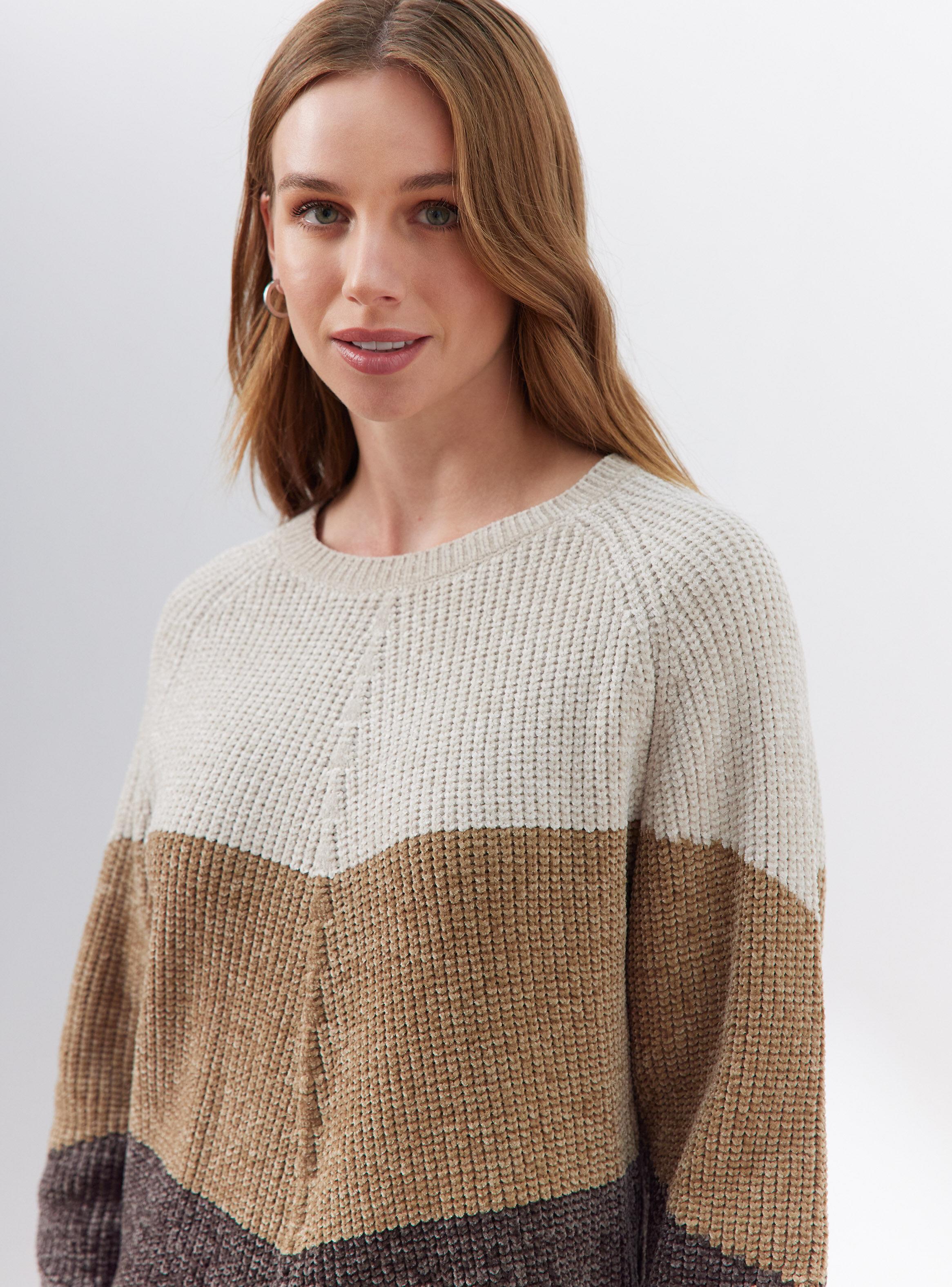 Sweater Color Block Relaxed Fit-2