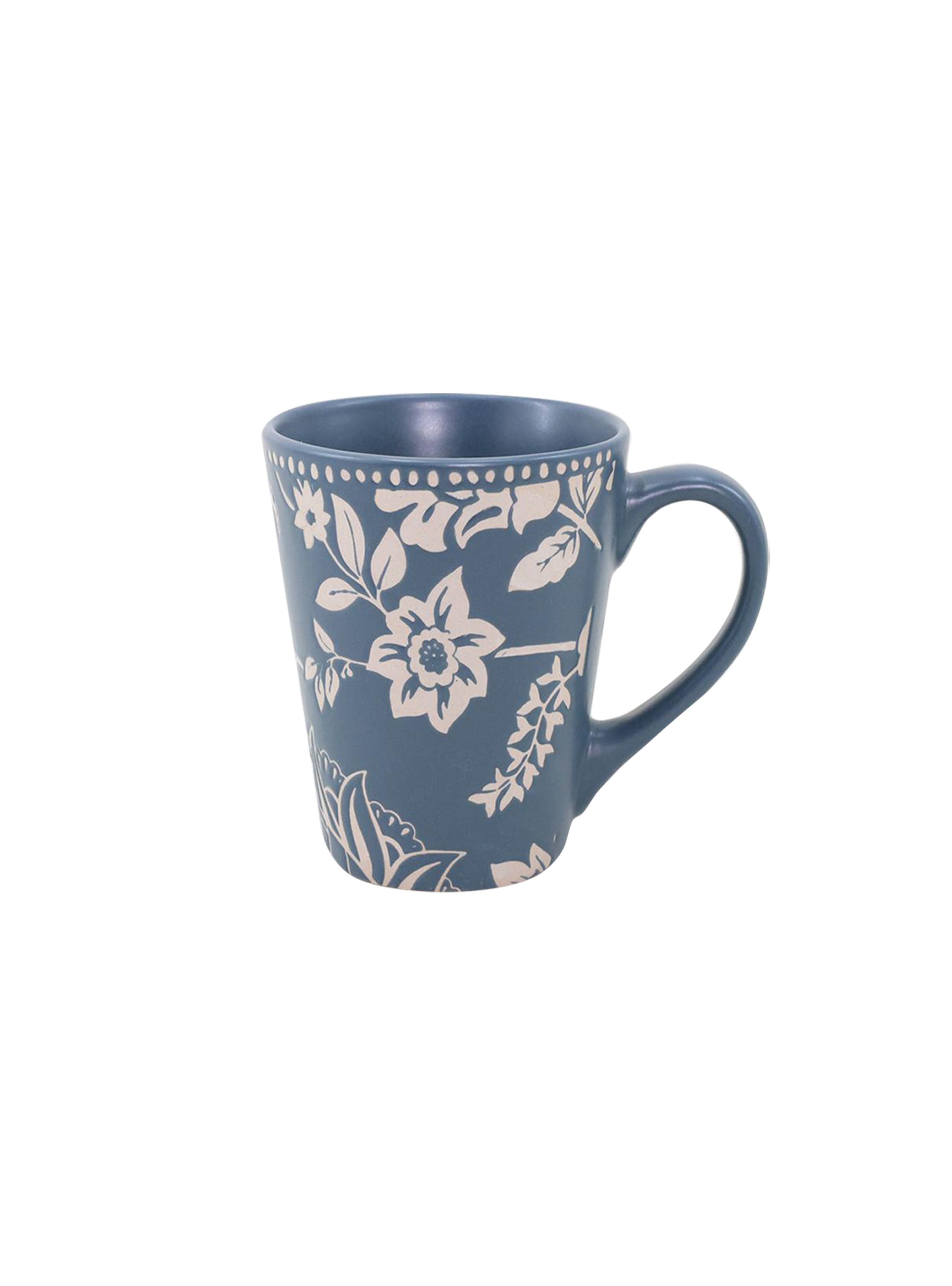 Set Loza 24 Piezas Flores Gris-4