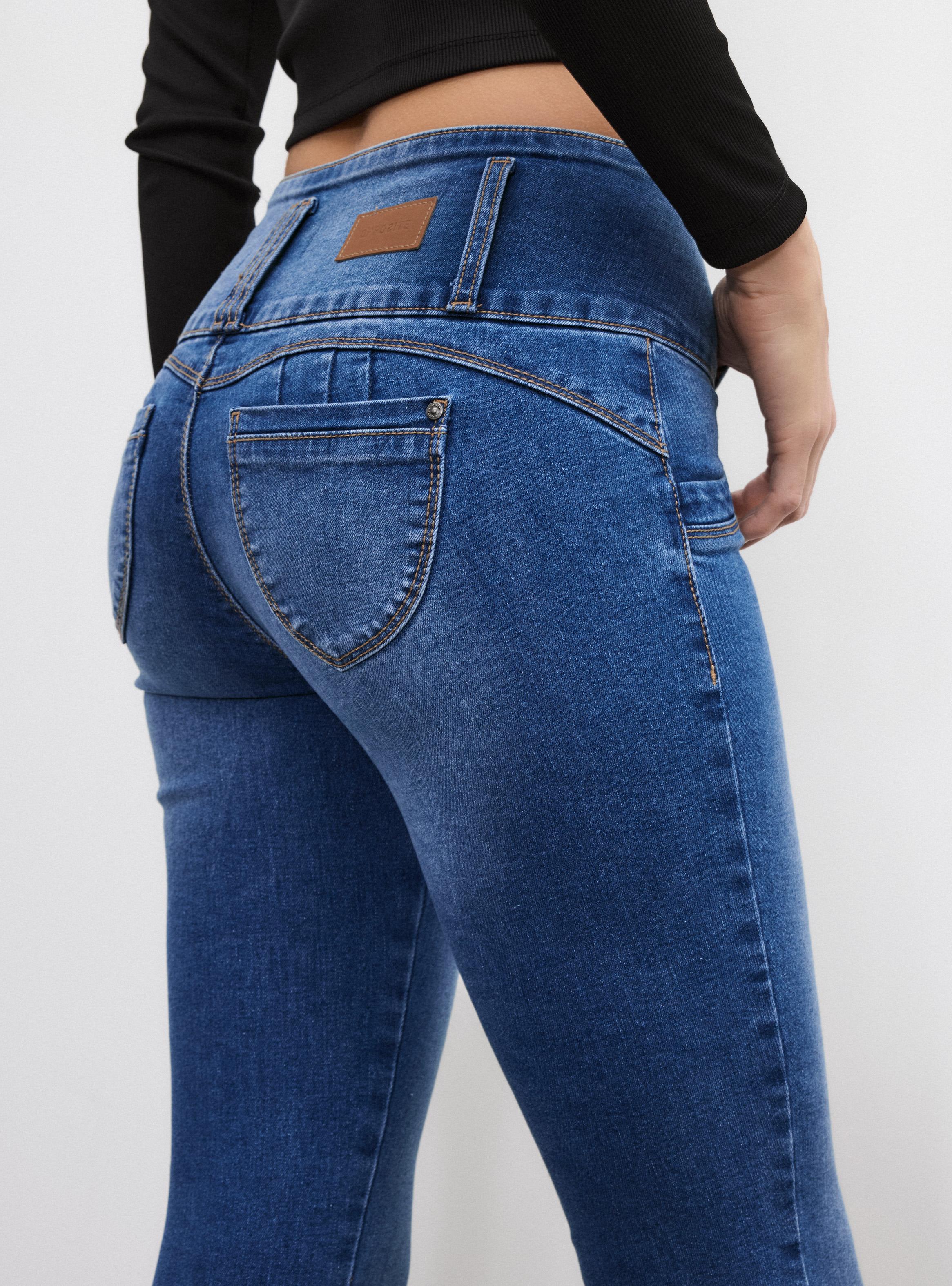 Jeans Pretina Alta 4 Botones-3