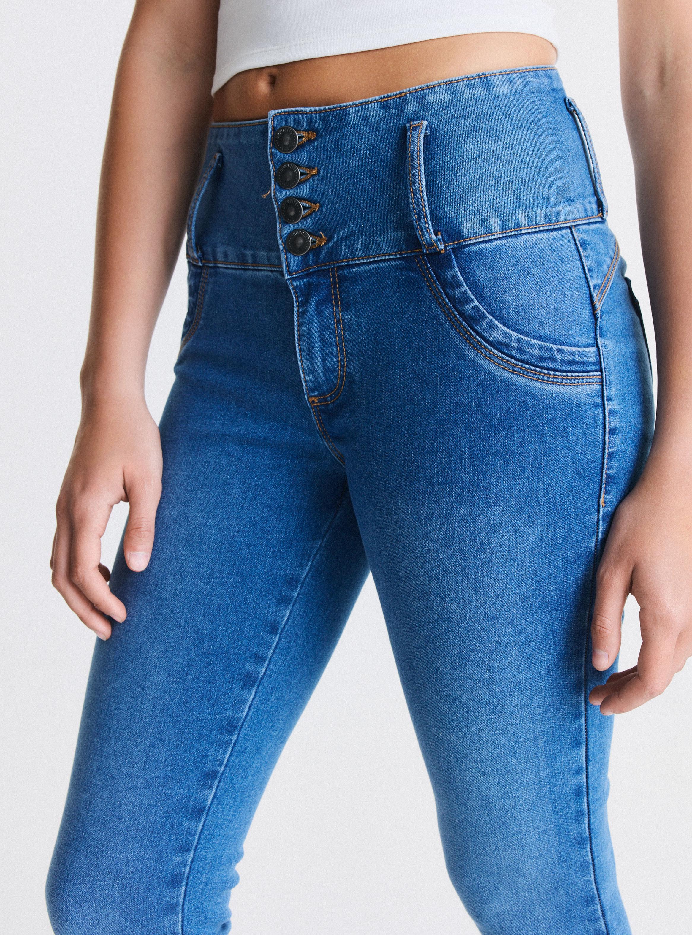 Jeans Pretina Alta 4 Botones-2