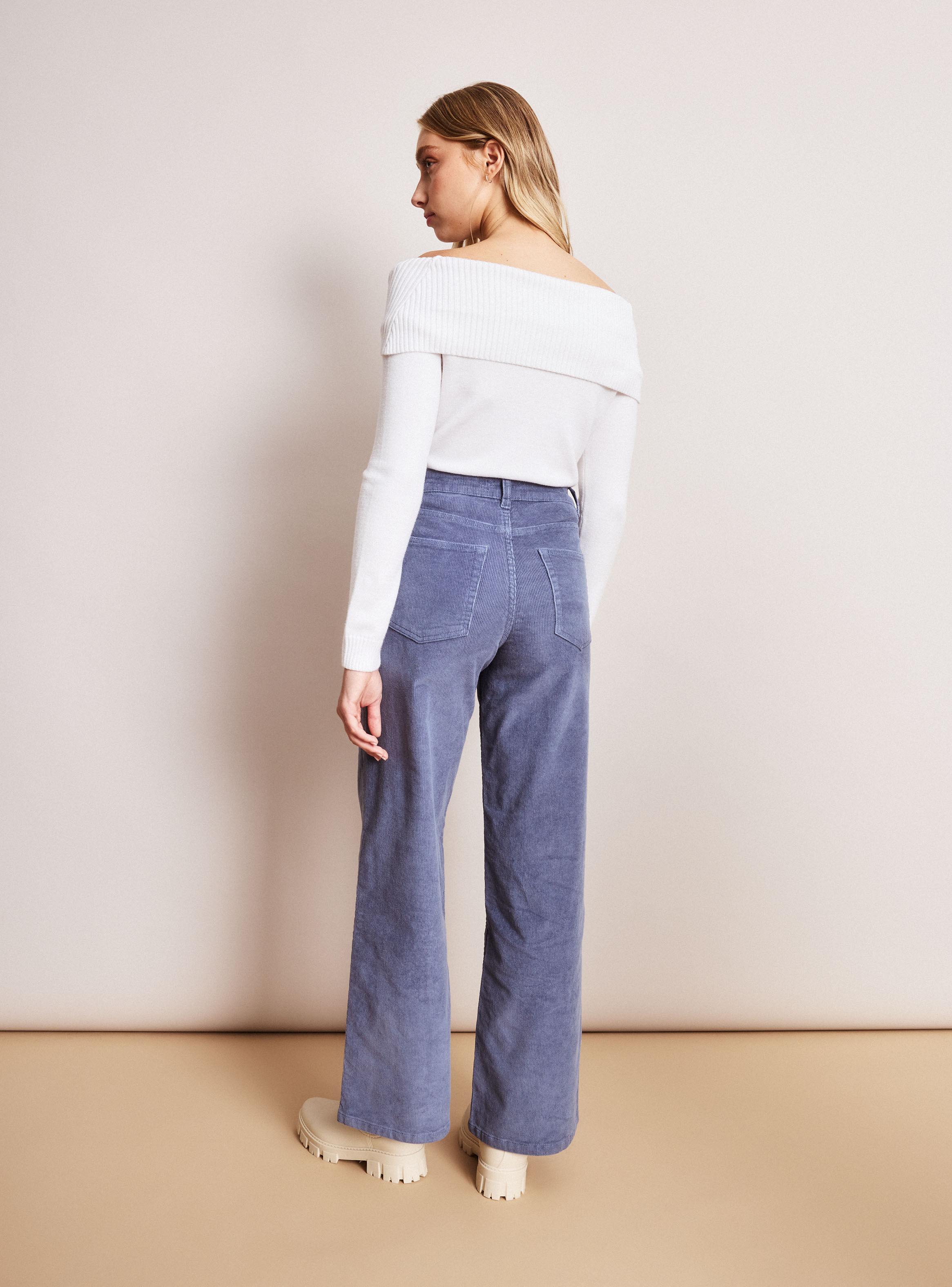 Pantalón Cotelé Wide Leg-5
