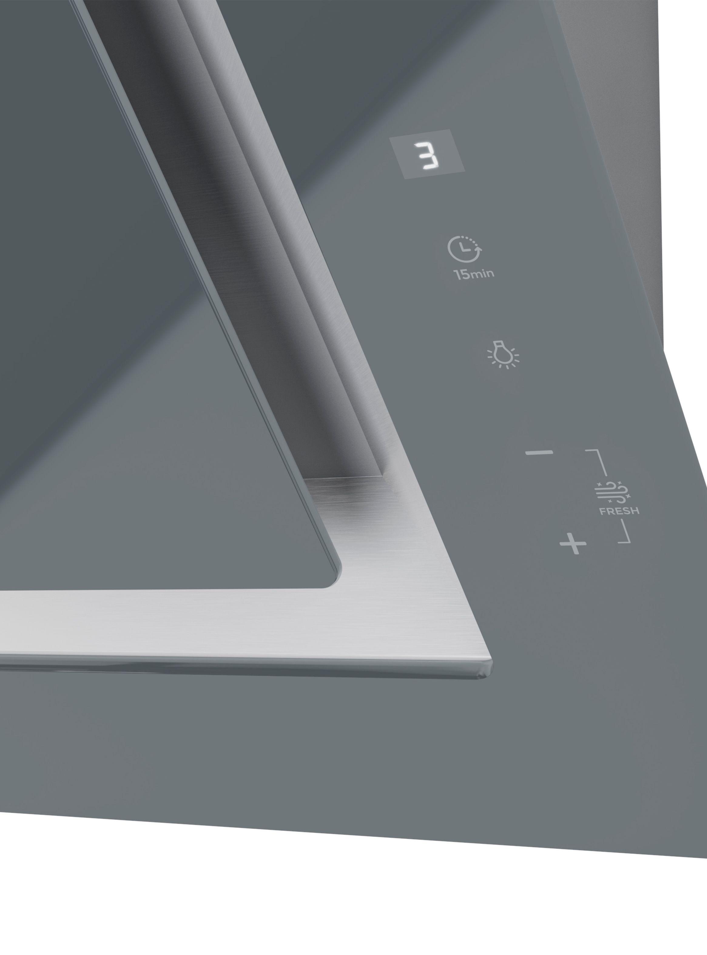 Campana Decorativa Vertical DLV 98660 TOS ST Cristal Gris-6