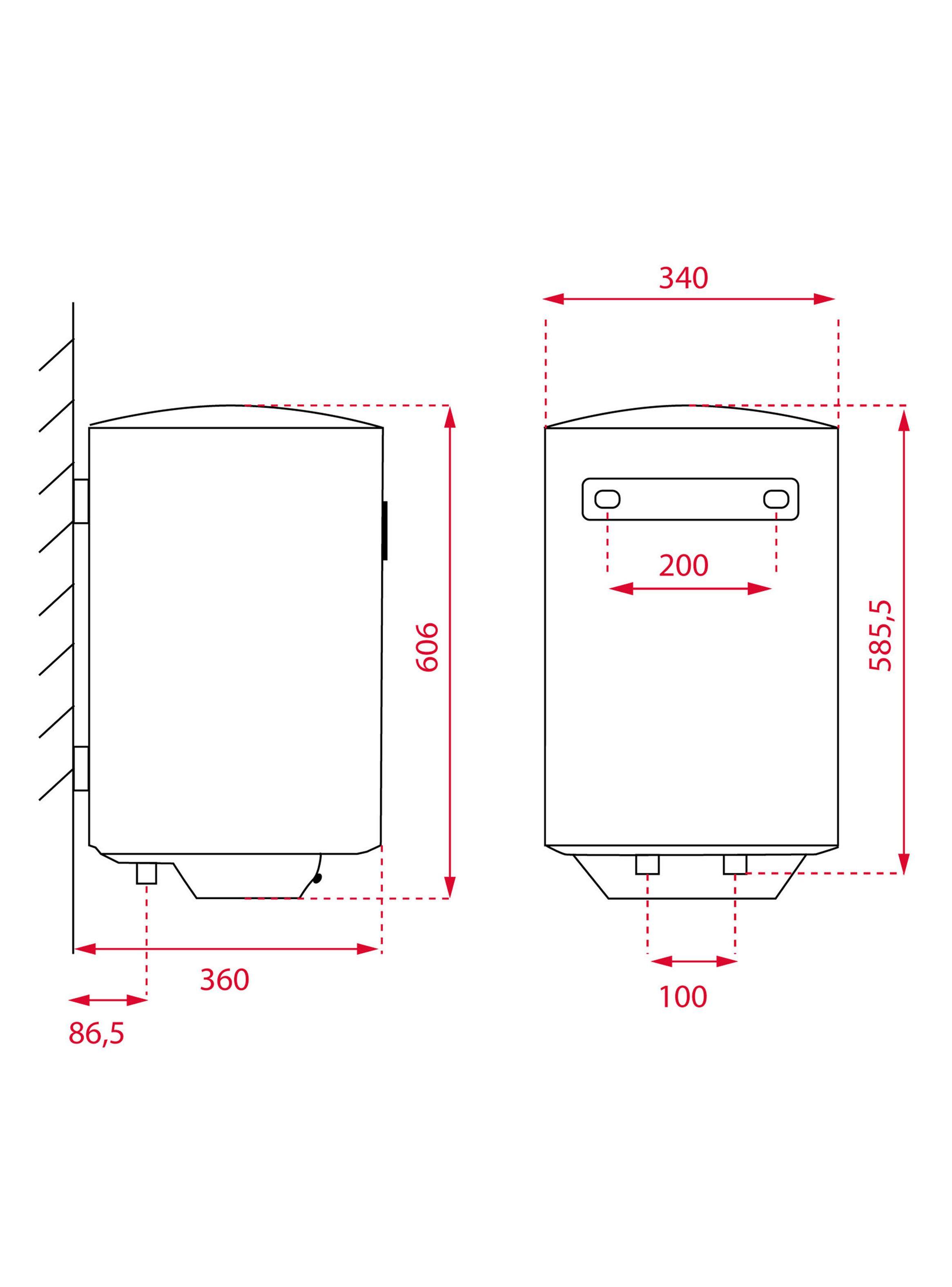 Termo Eléctrico Mural 1500W 30 Litros EWH30-2