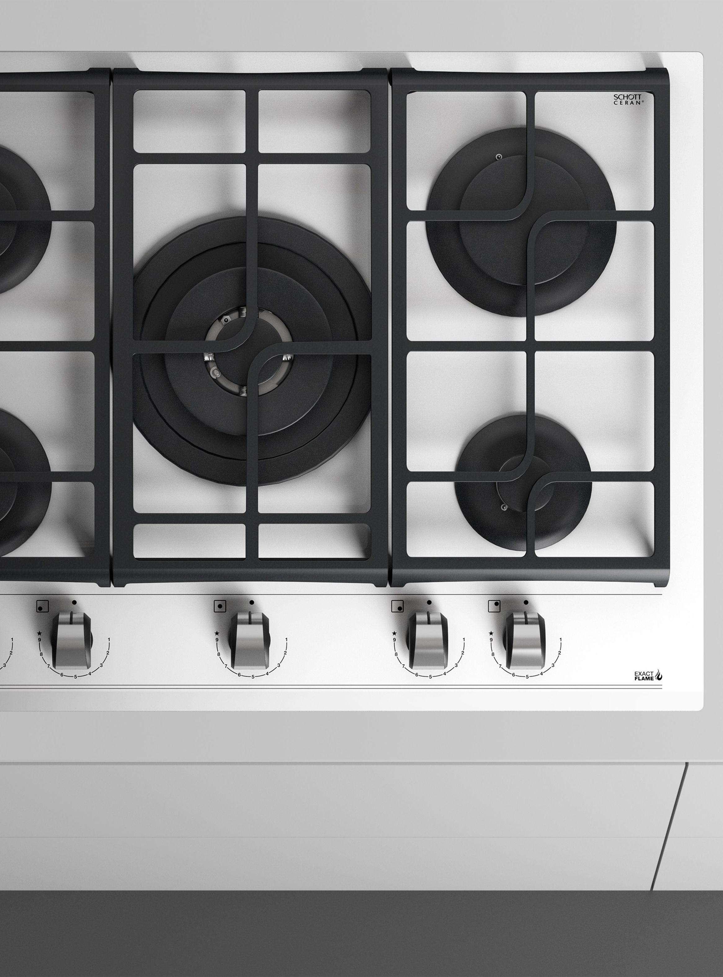 Cocina Cristal Gas GZC 75330 XBB WH Blanco-4