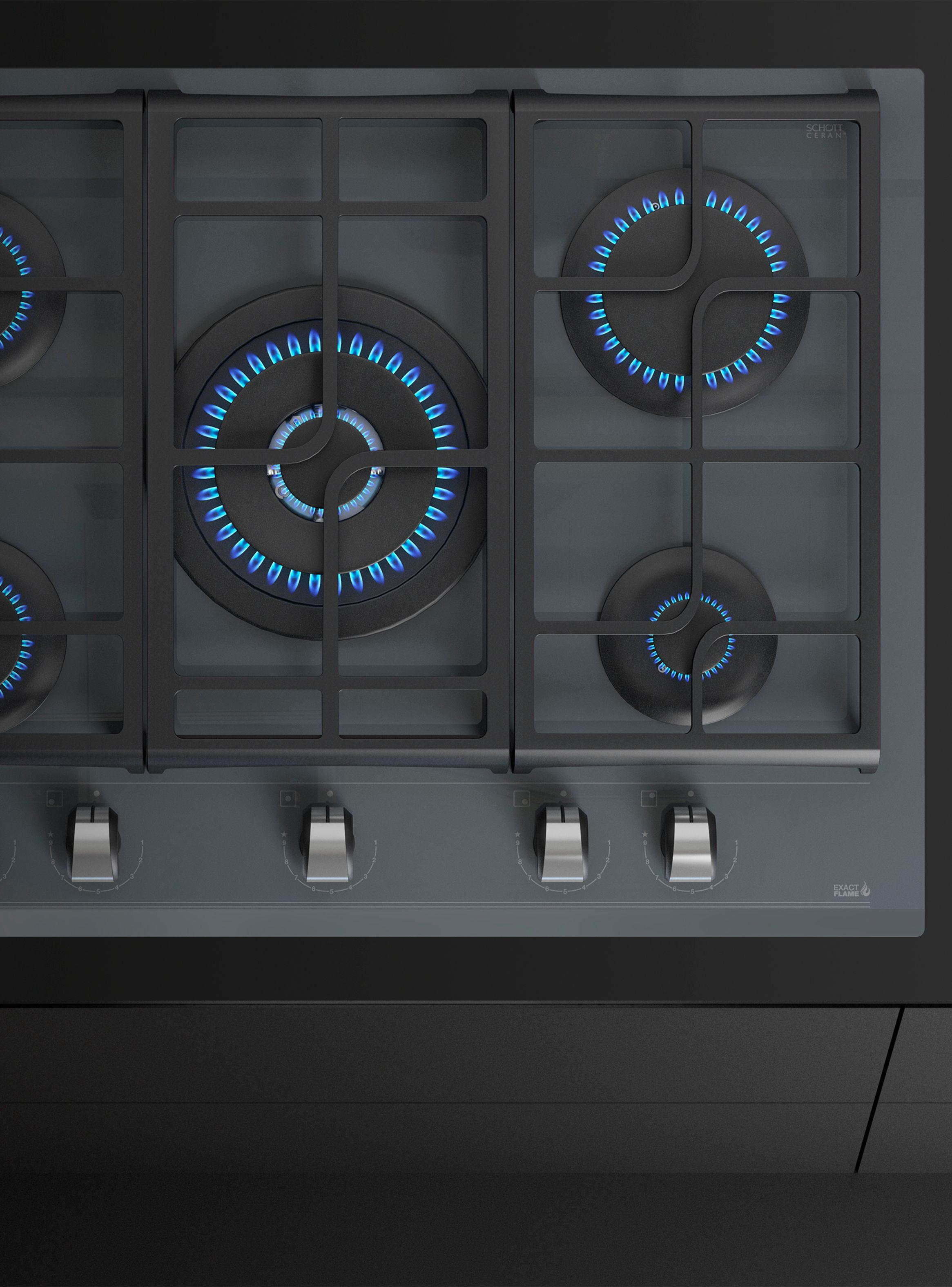 Cocina Cristal Gas GZC 75330 XBB ST Gris-5