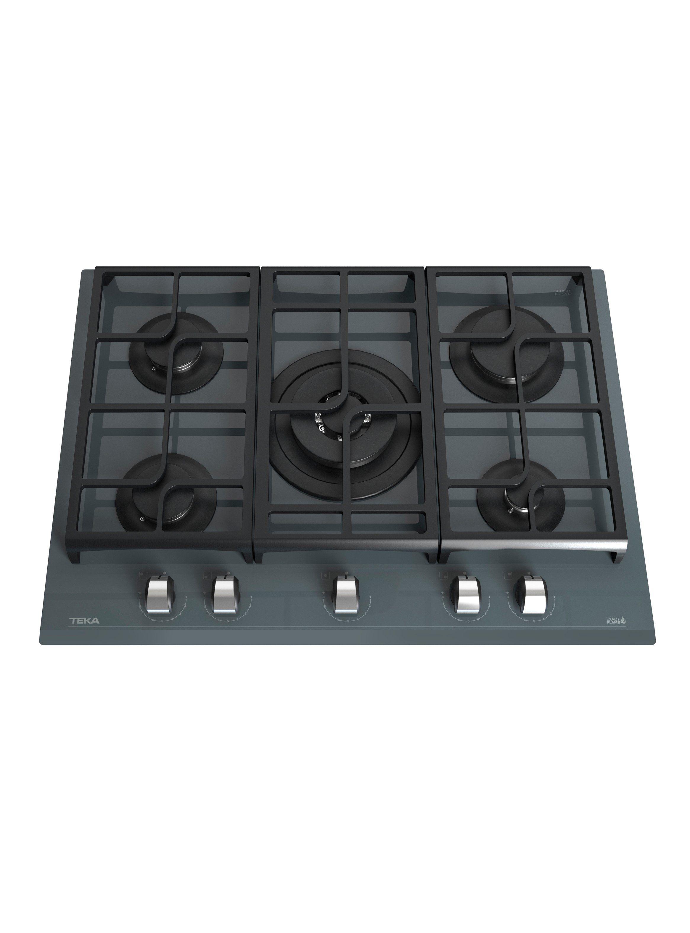 Cocina Cristal Gas GZC 75330 XBB ST Gris-0
