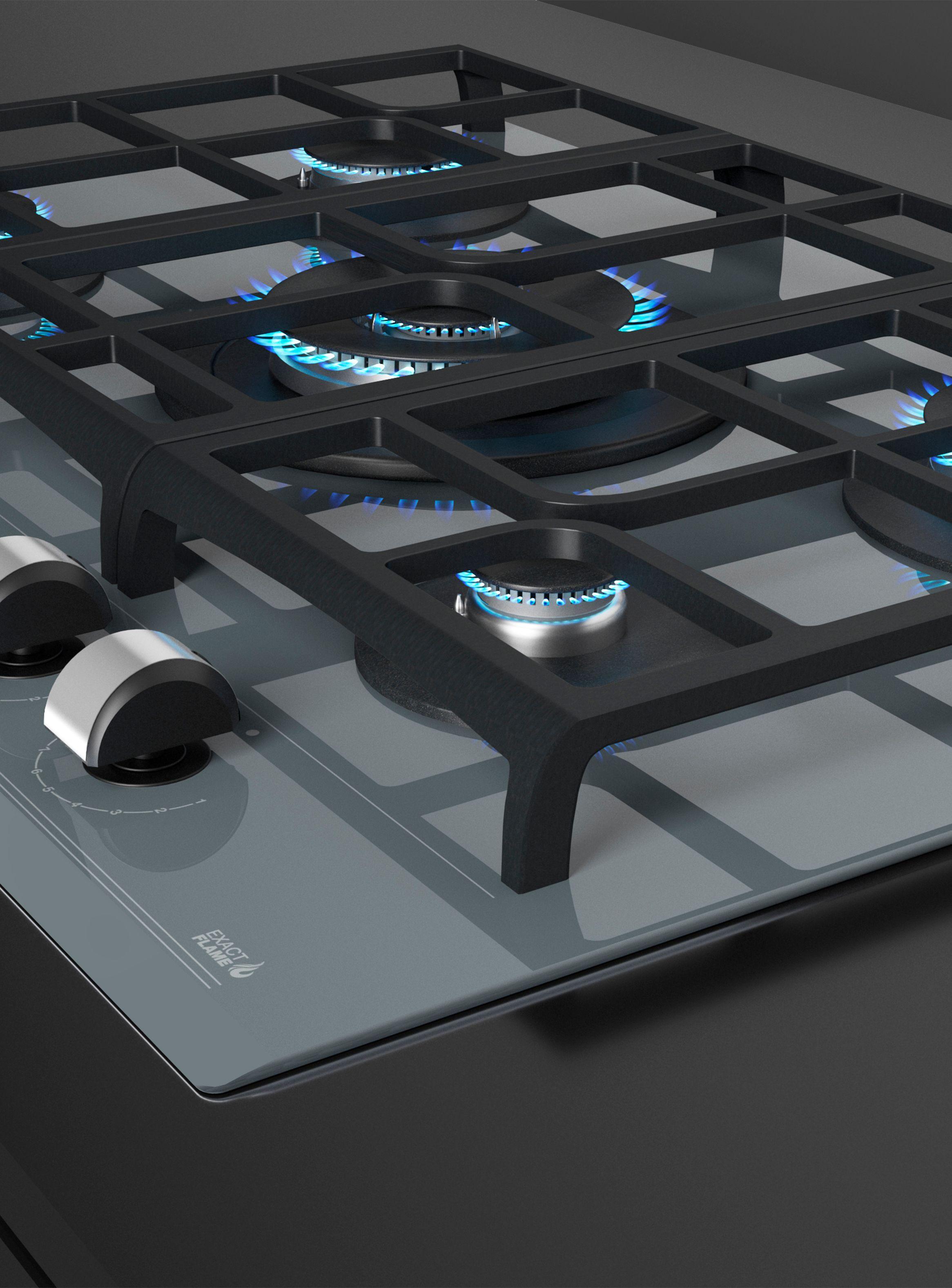 Cocina Cristal Gas GZC 75330 XBB ST Gris-4