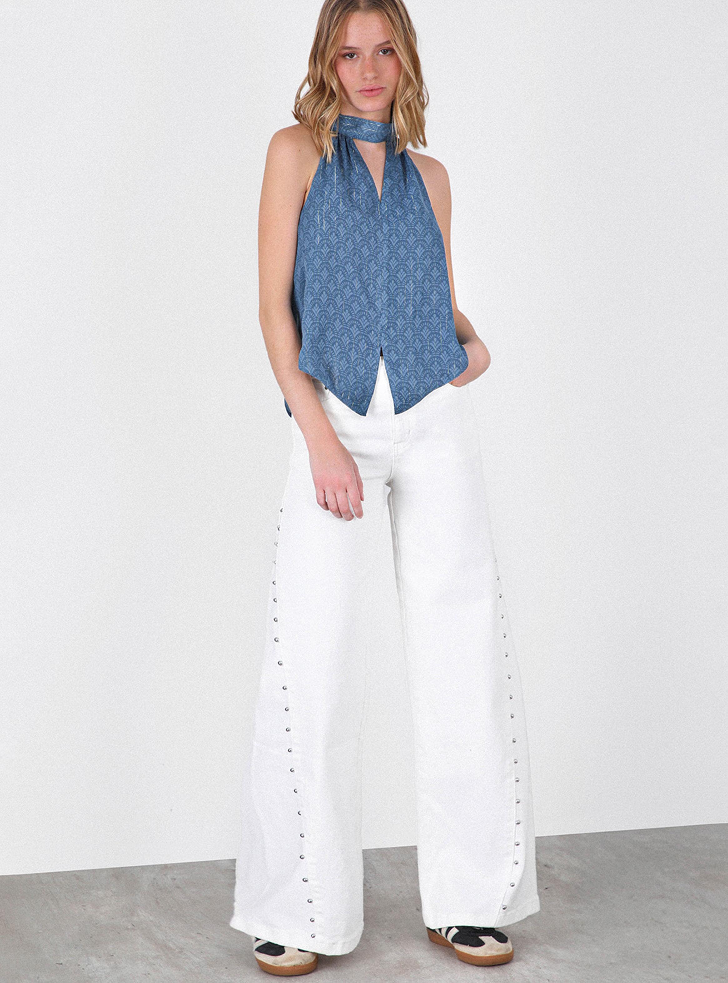 Top Halter Blue-4
