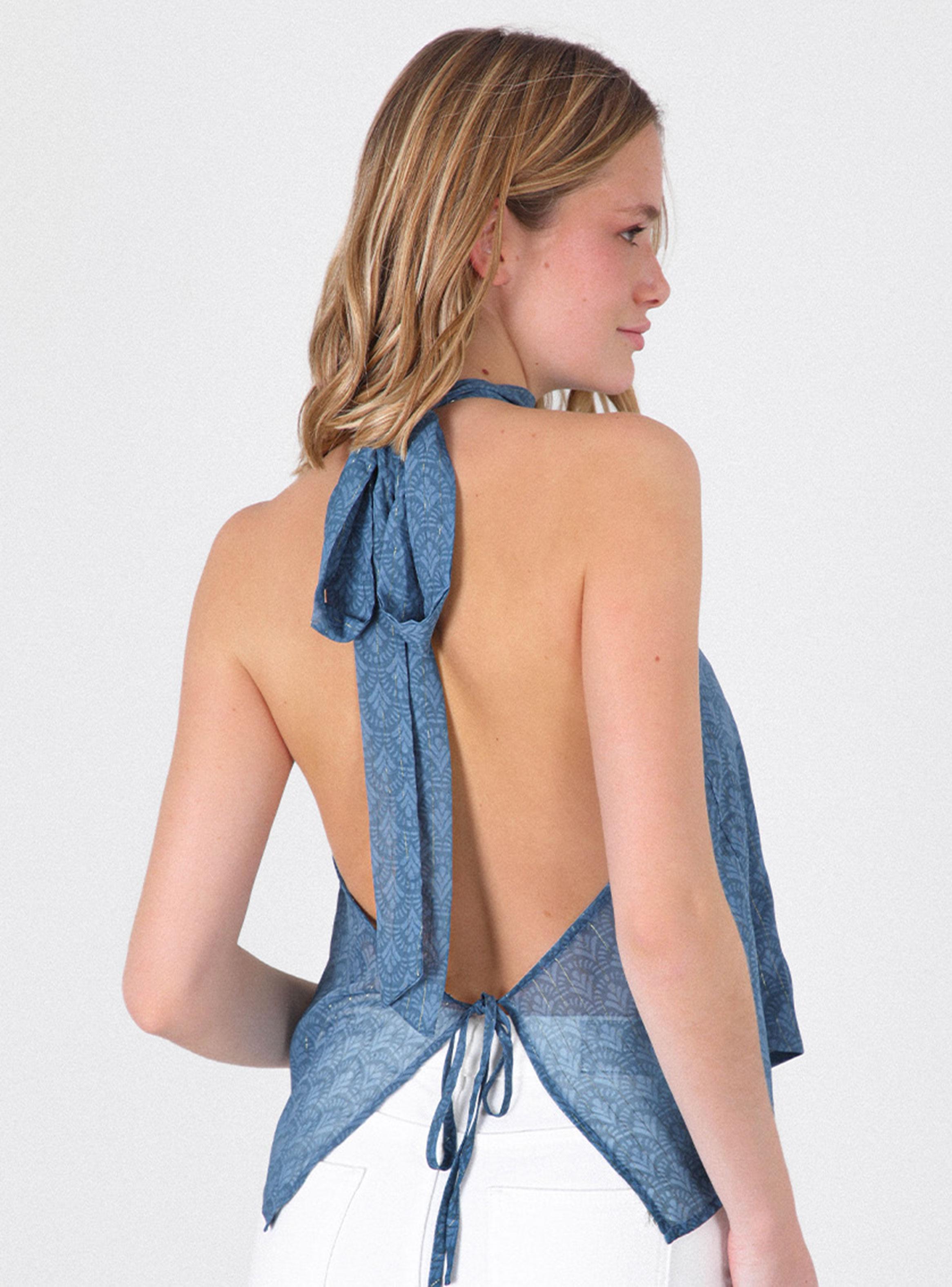 Top Halter Blue-2