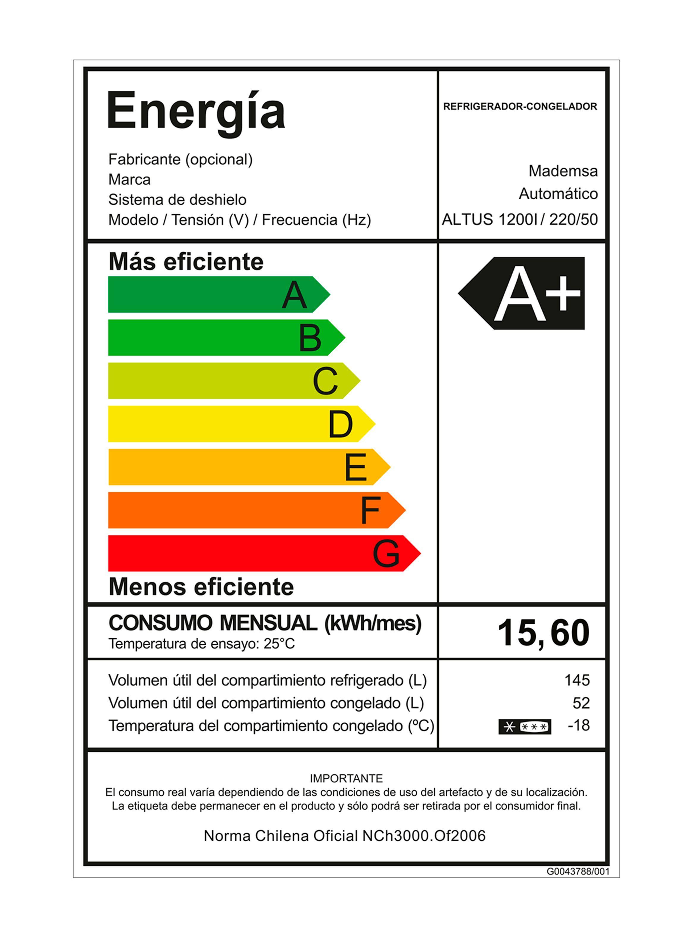Refrigerador Top Mount No Frost 197 Litros Altus 1200l-7